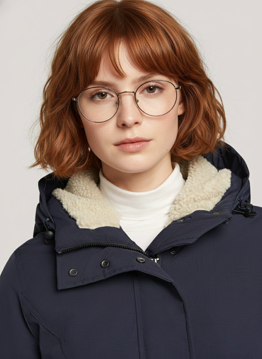 Nylon Poplin Winter Parka – Stylish & Breathable Outerwear for Cold Days | NAVY 3