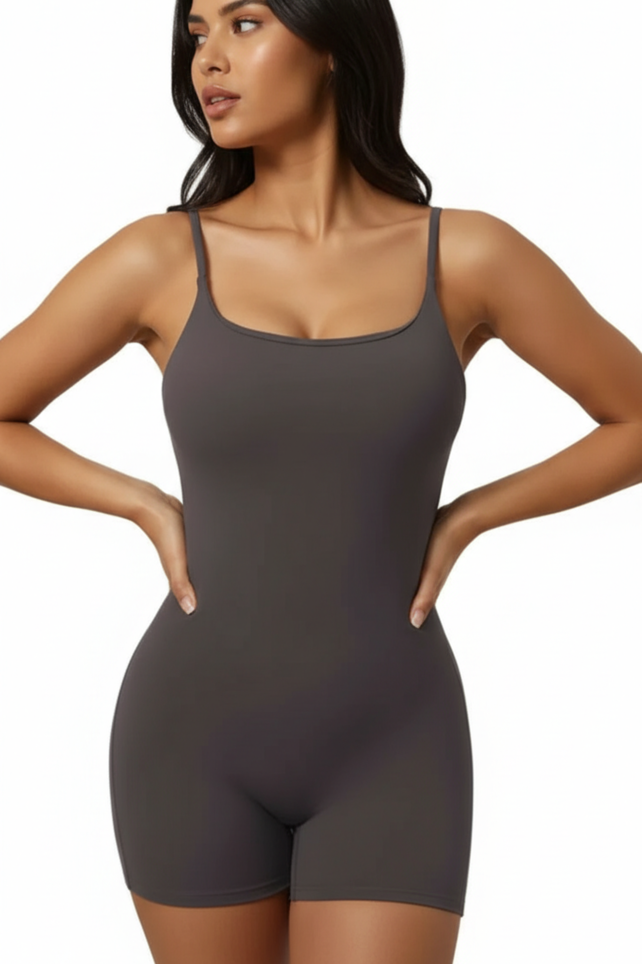 Second-Skin Sculpt Bodysuit in Shades of Gray