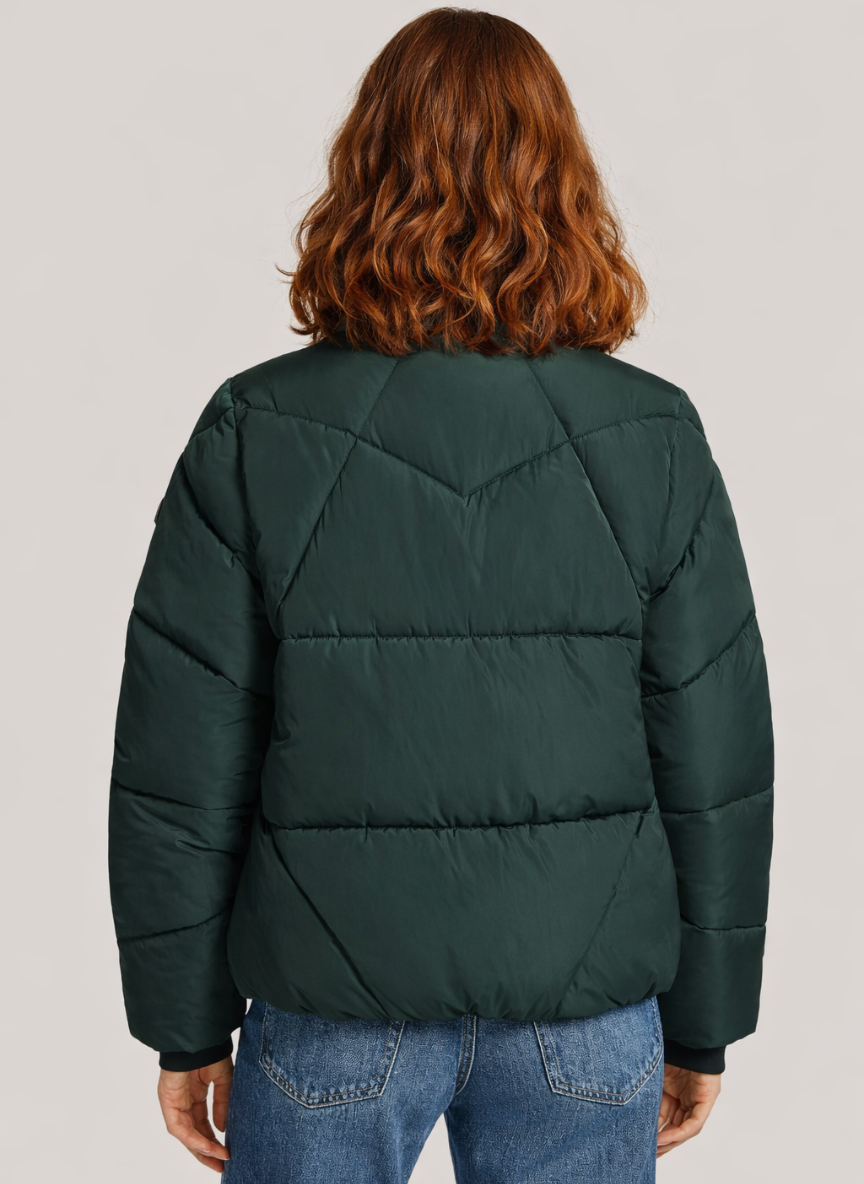 Polyester Taffeta Puffer Jacket – Eco-Friendly & Fashionable Winter Coat | GREEN 3