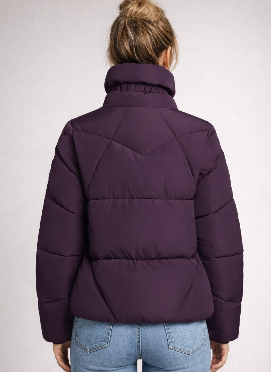 Polyester Taffeta Puffer Jacket – Eco-Friendly & Fashionable Winter Coat | RED 3