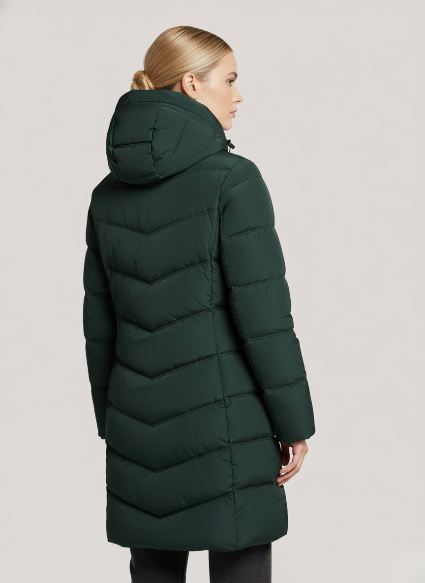 Sage's Slim-Fit Puffer Jacket – Warm and Stylish Outerwear with Faux Down Insulation | GREEN 2