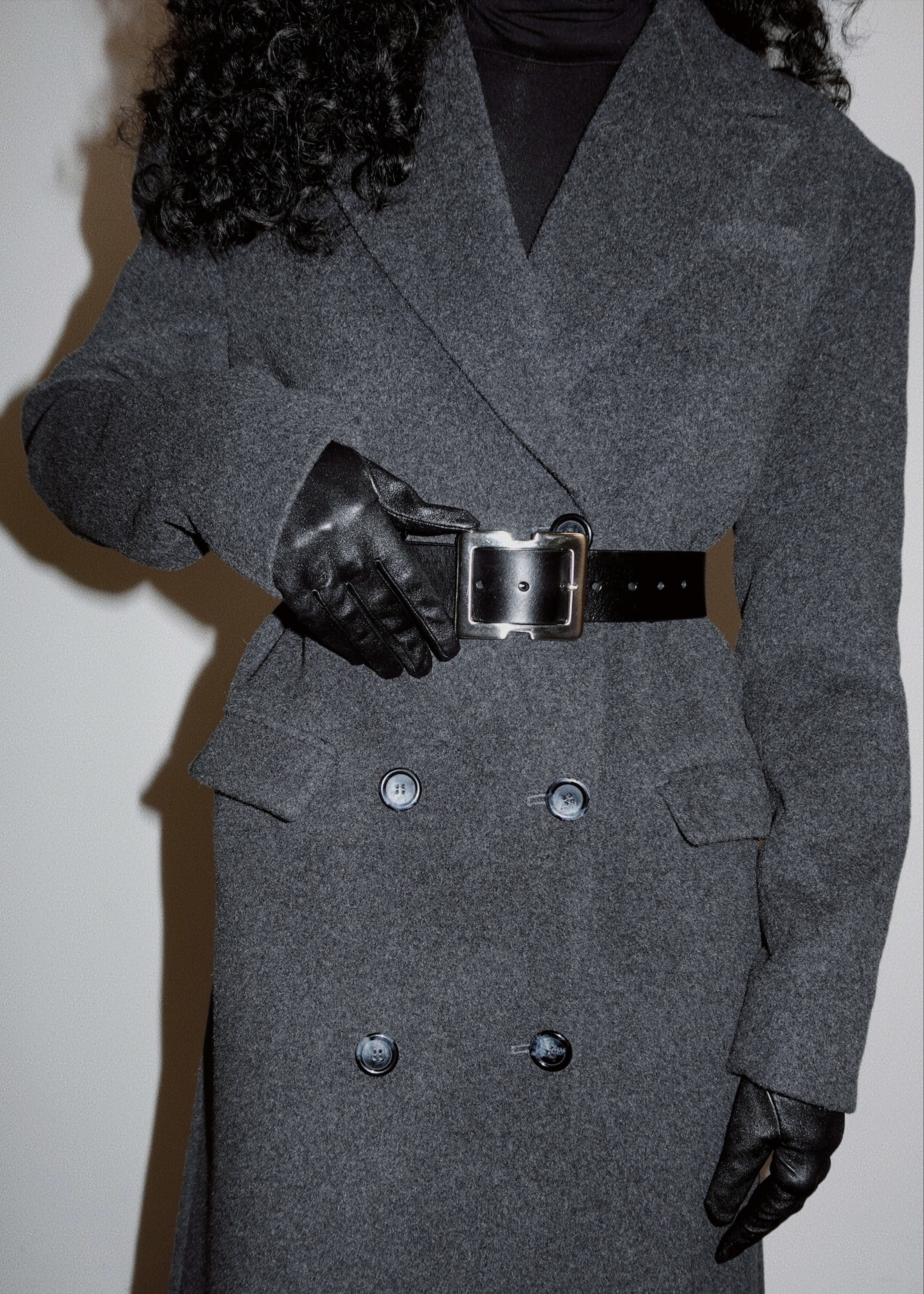 Frost Leather Belt With Silver Buckle