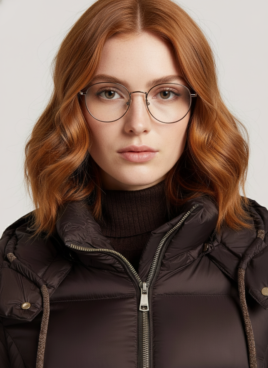 Waverly's Lightweight Short Down Jacket – Adjustable Hood & Warmth for Cold Days | BROWN 2