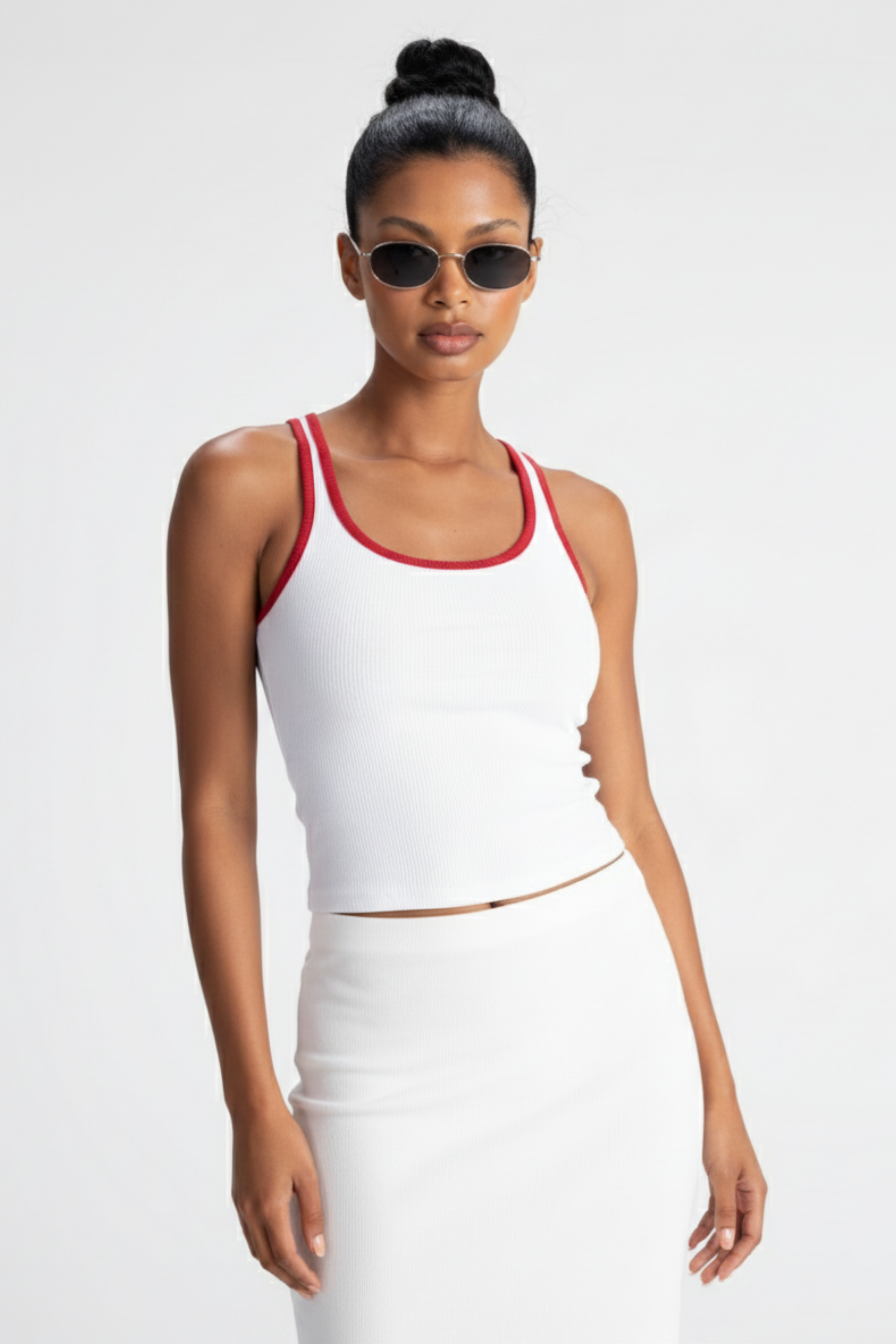 Women’s Colored Ribbed Tank Top – Comfortable & Stylish | RED 2