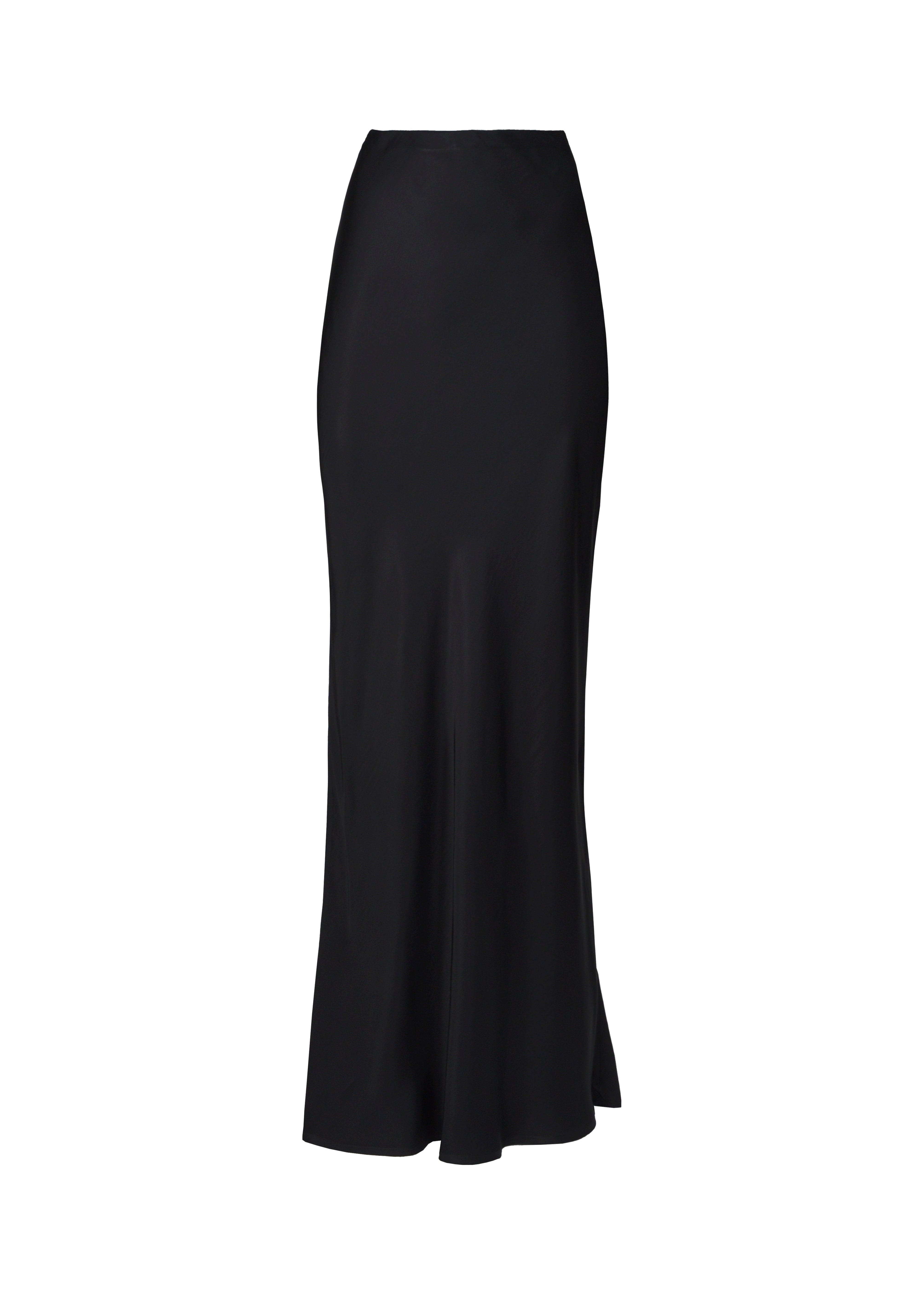 Women’s High-Rise Satin Maxi Skirt | BLACK