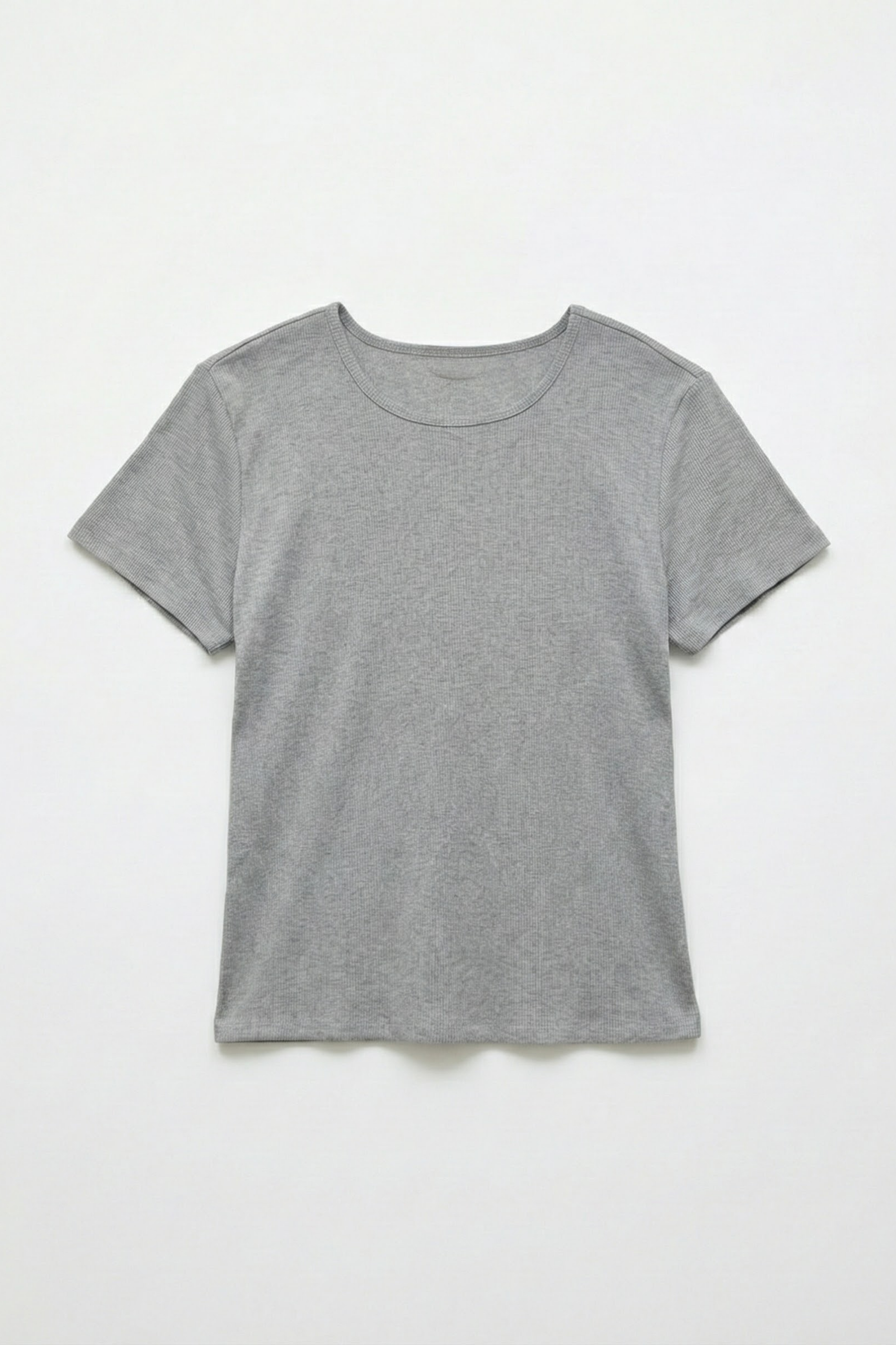 Women’s Ribbed Cotton Tee – Relaxed Fit with Classic Crew Neckline 5