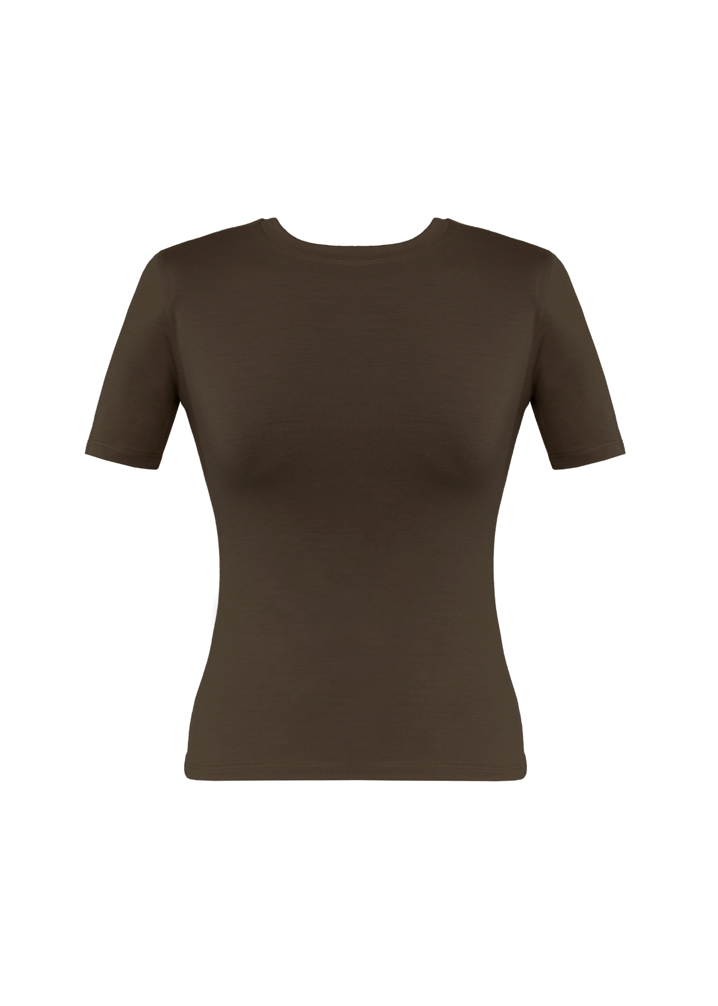 Women’s Ultra-Soft Fitted T-Shirt – Second-Skin Feel & Effortless Sophistication | BROWN