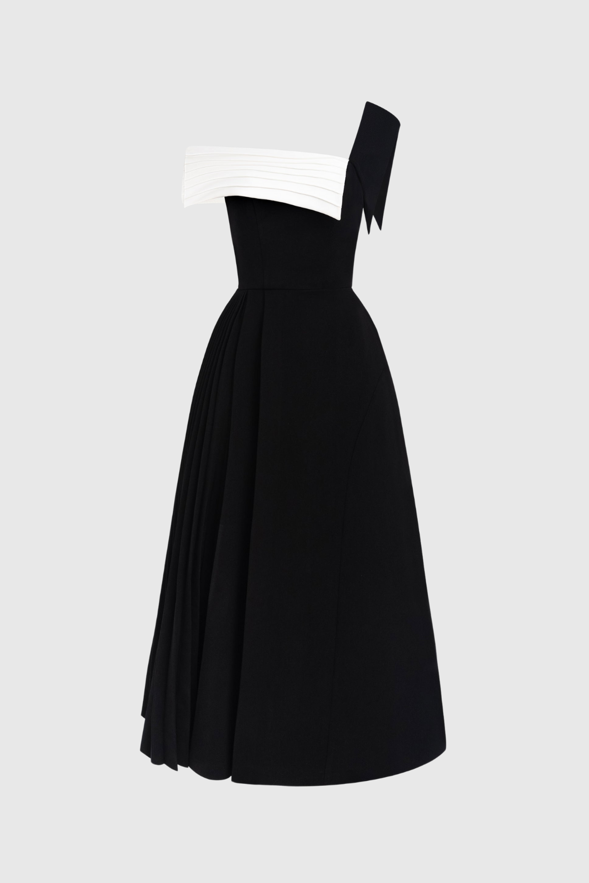 Ya Asymmetric Lapel Midi Dress