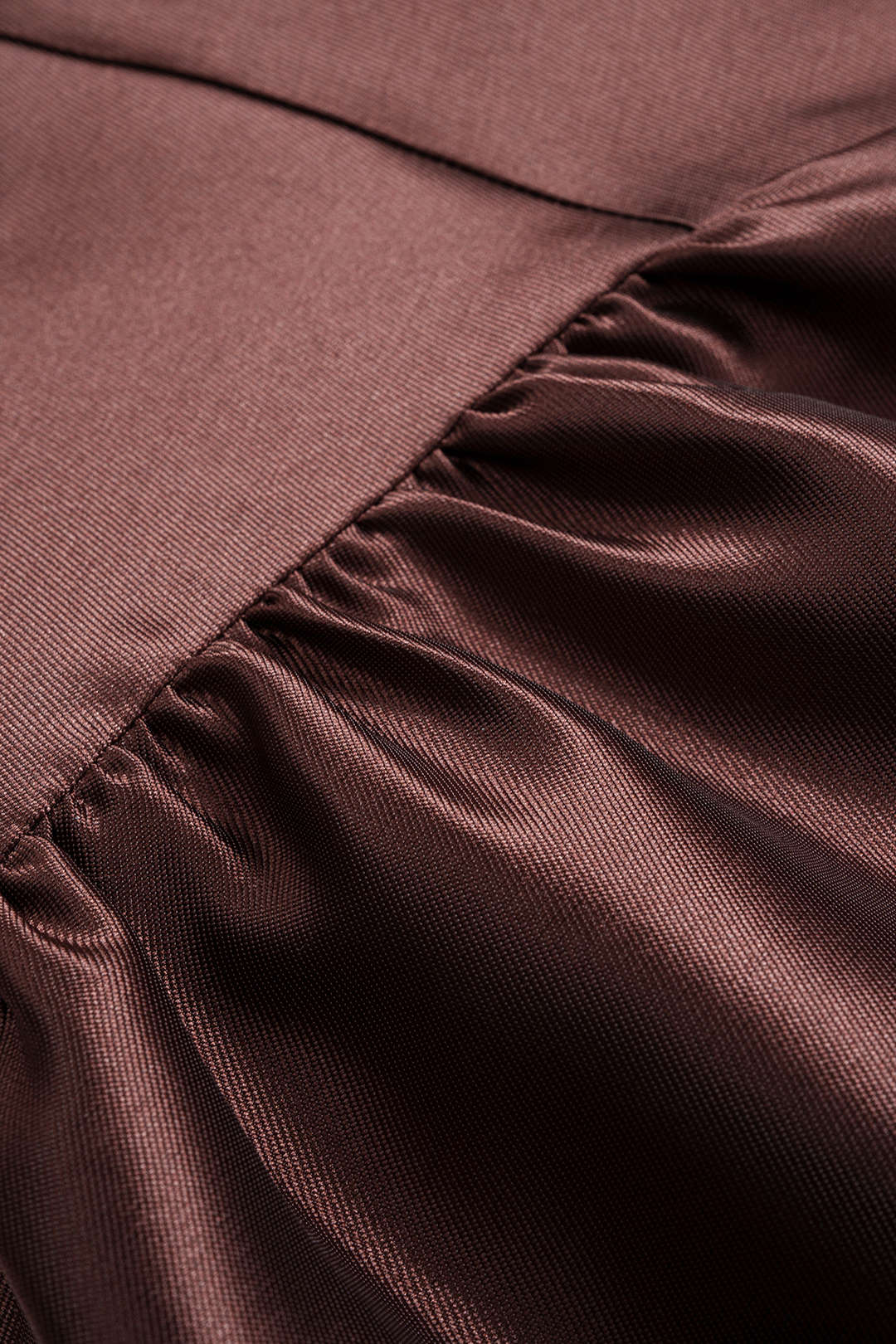 Satin Puff Hem Sleeveless Mini Dress