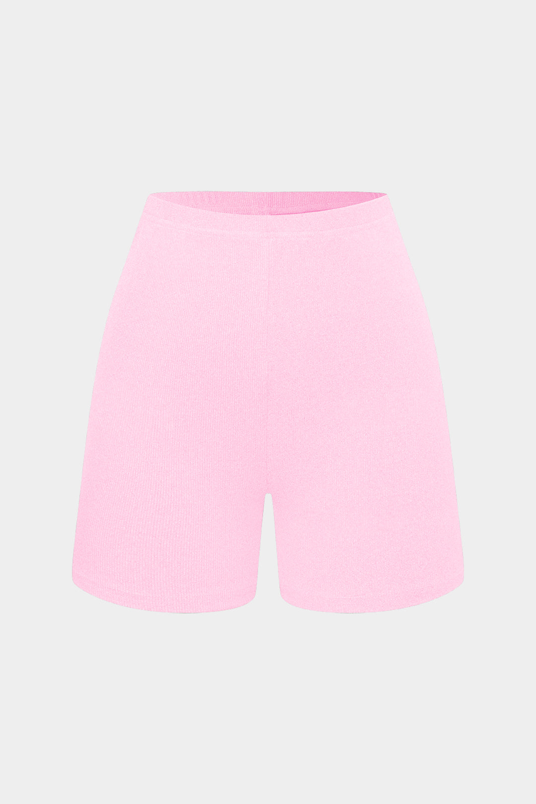 Basic Solid Breath Split Strapless Top and Shorts Set