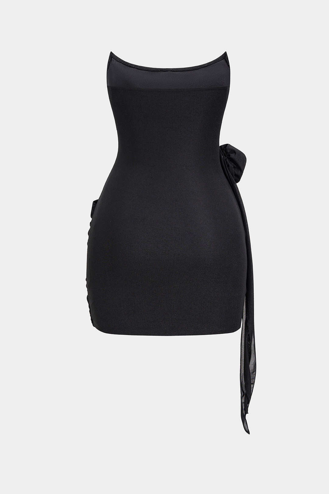 3D floral ruffle corset mini dress