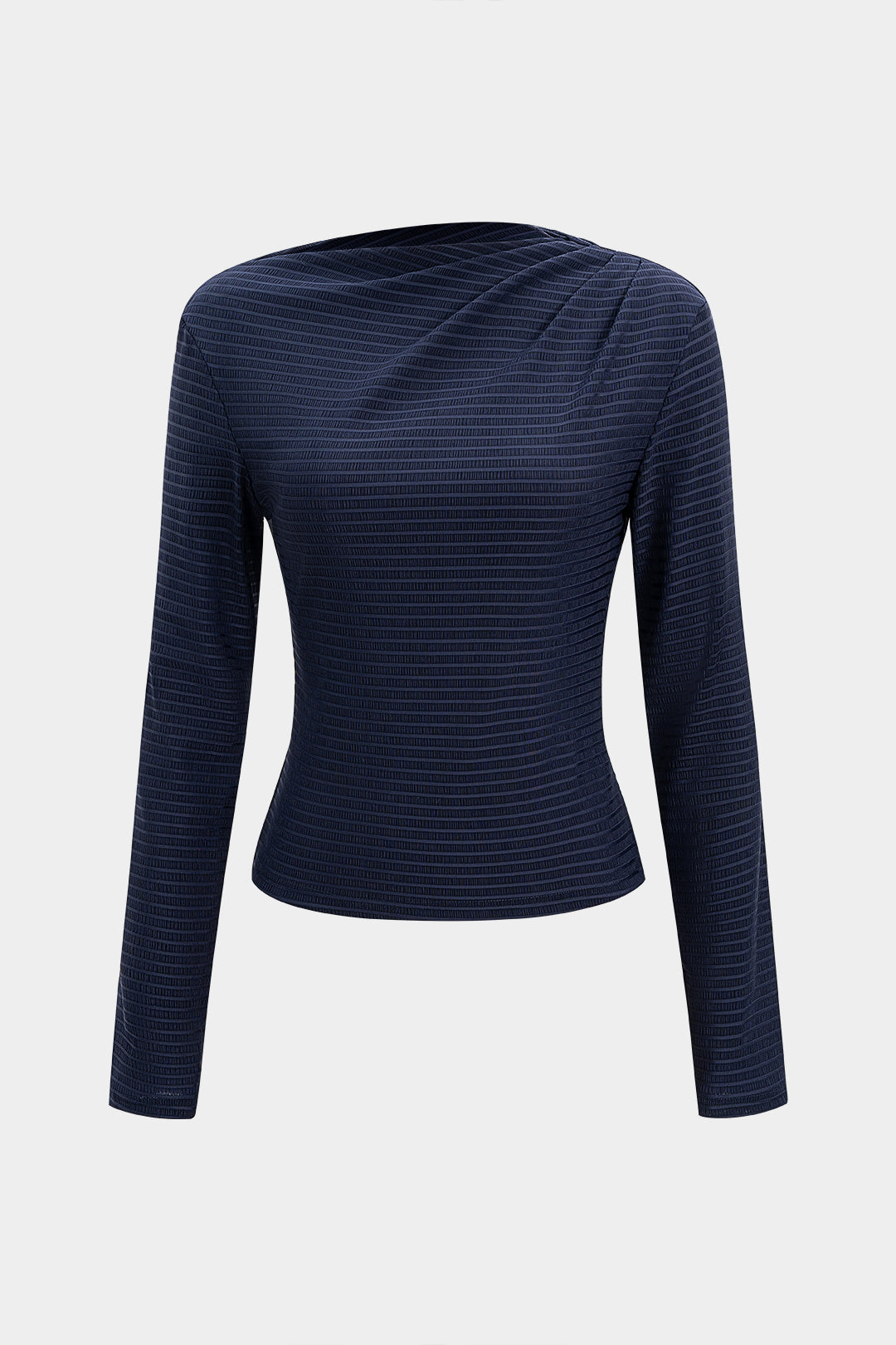 Women’s Textured Long Sleeve Top – Sleek Contoured Comfort