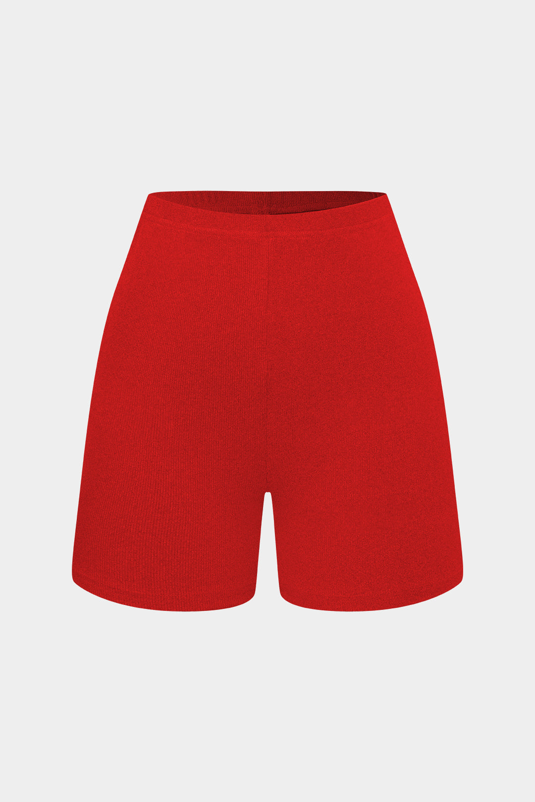 Basic Solid Breath Split Strapless Top and Shorts Set