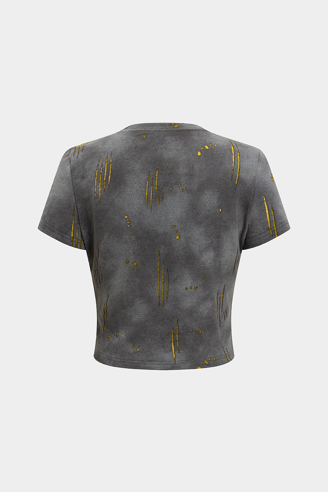 Asymmetric twist knot short sleeve T-shirt