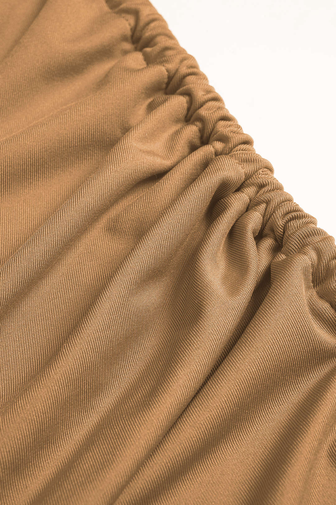 Asymmetric ruffle tank top and tie-up slit skirt set