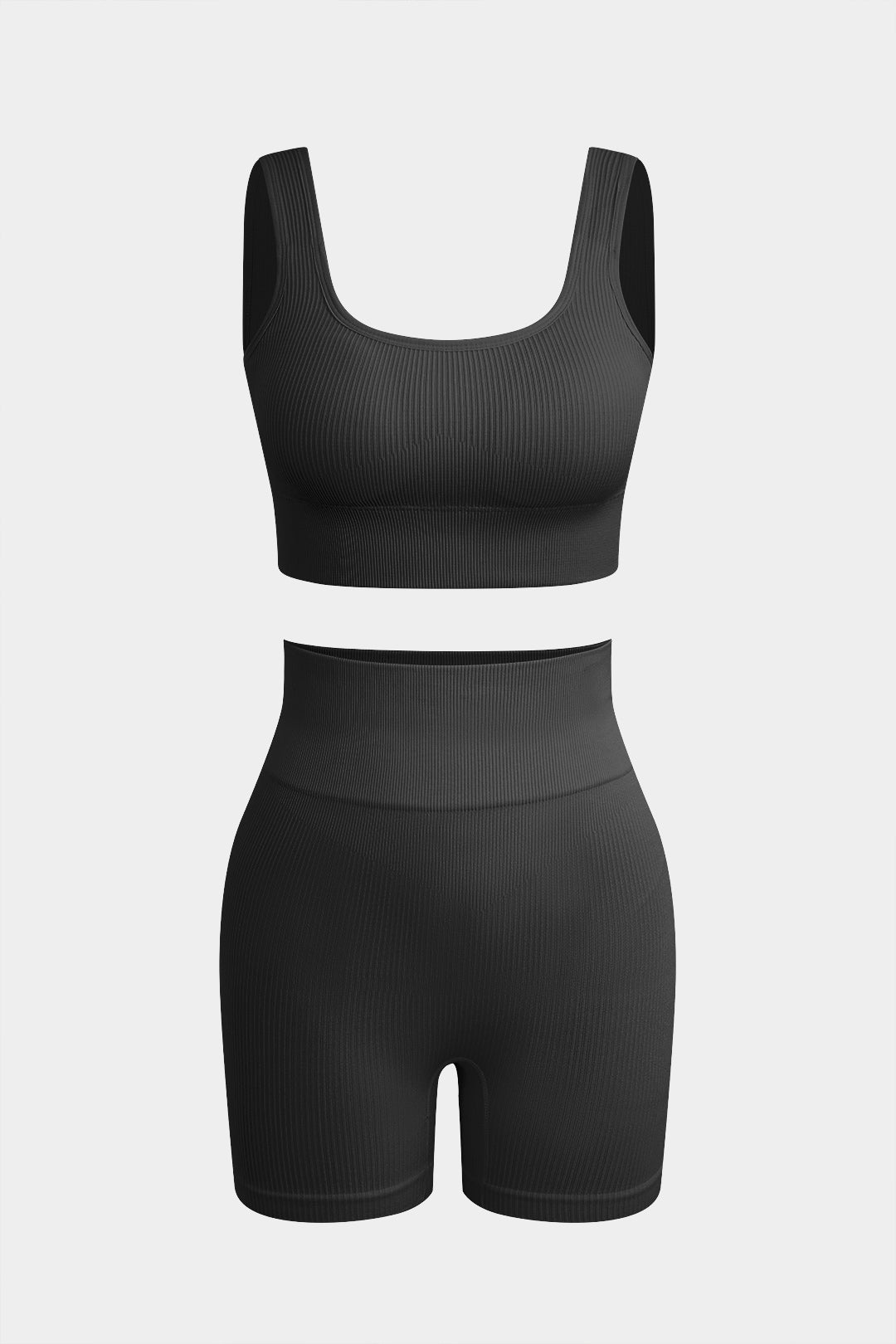 Basic yoga tank top and shorts set