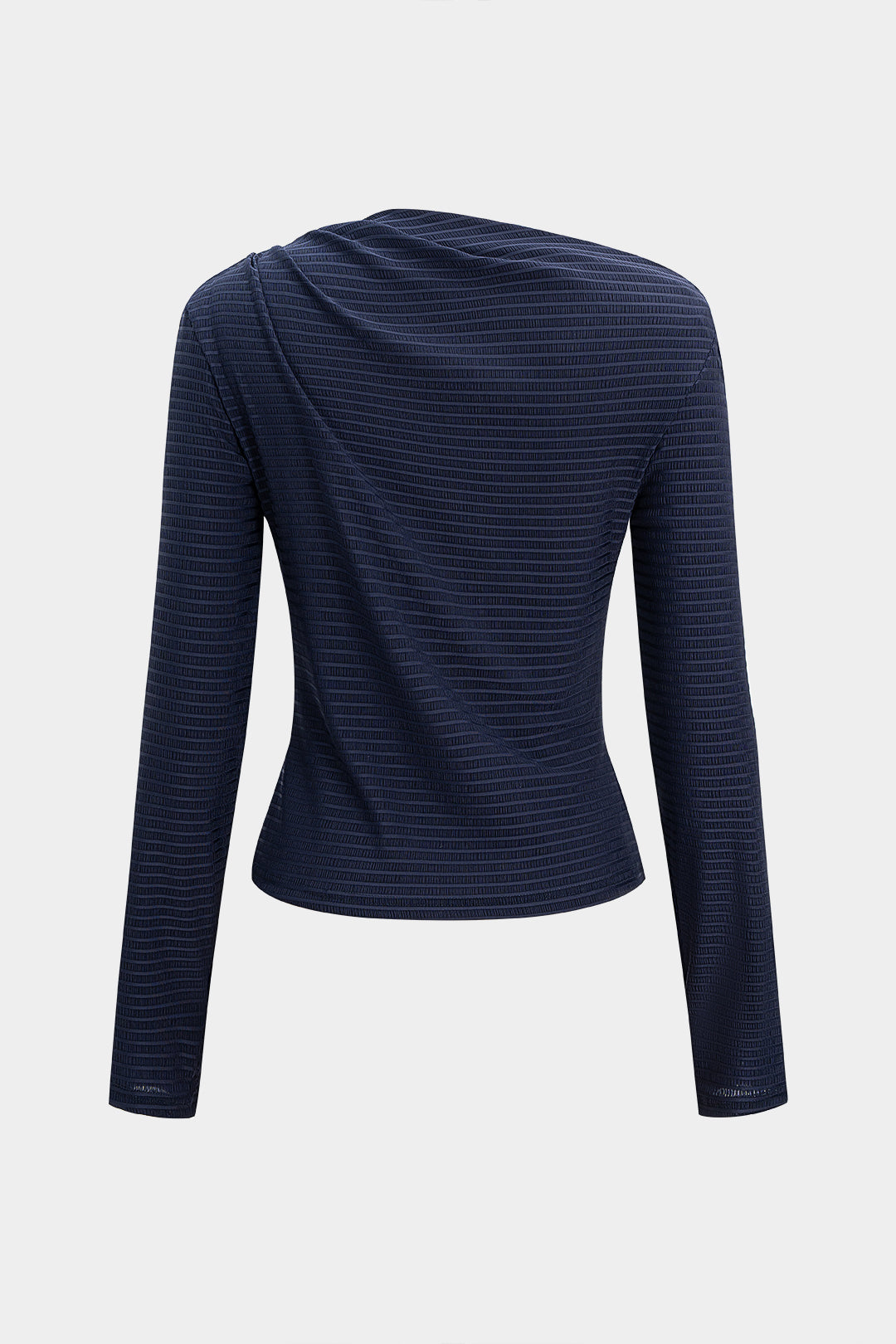 Women’s Textured Long Sleeve Top – Sleek Contoured Comfort