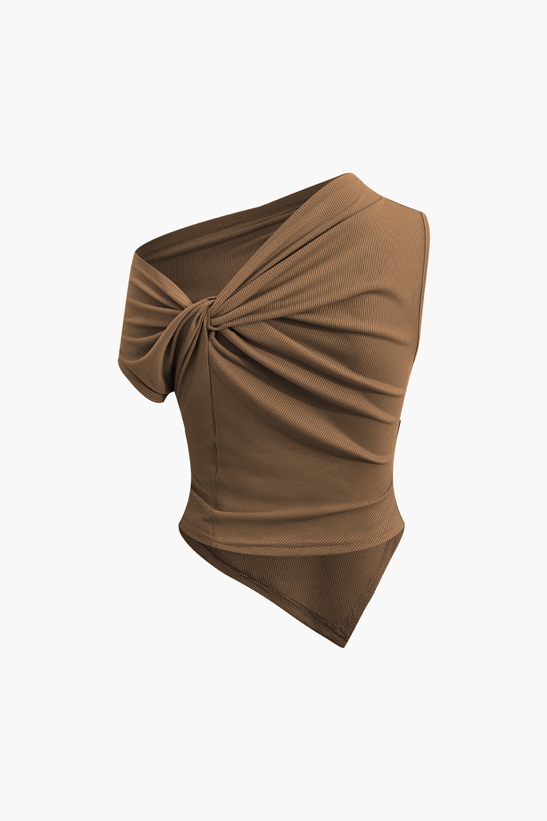 Asymmetric twist top and high-waisted maxi skirt set