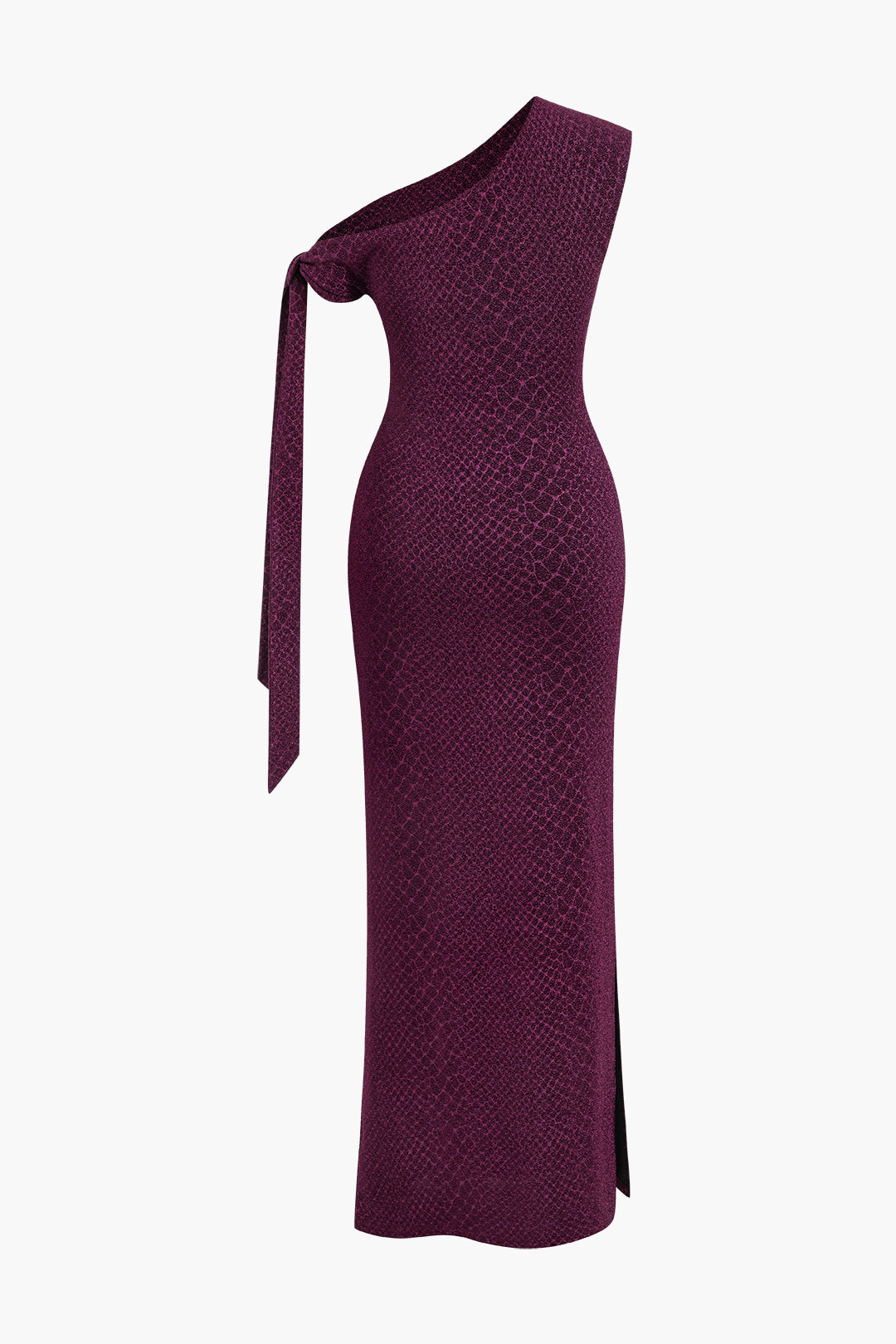 Asymmetrical Sleeveless Tie Knot Maxi Dress