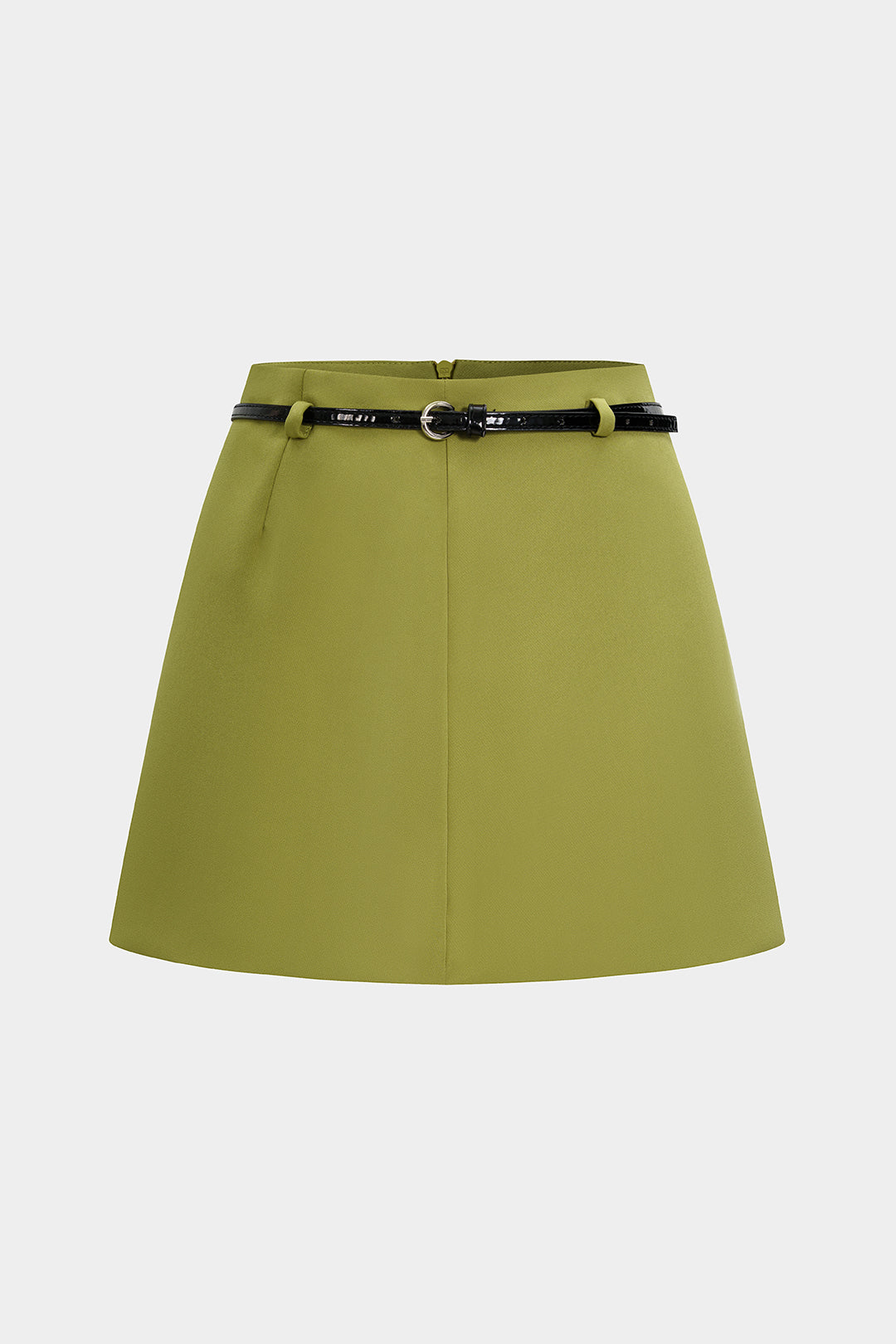 Belted A-Line Mini Skirt