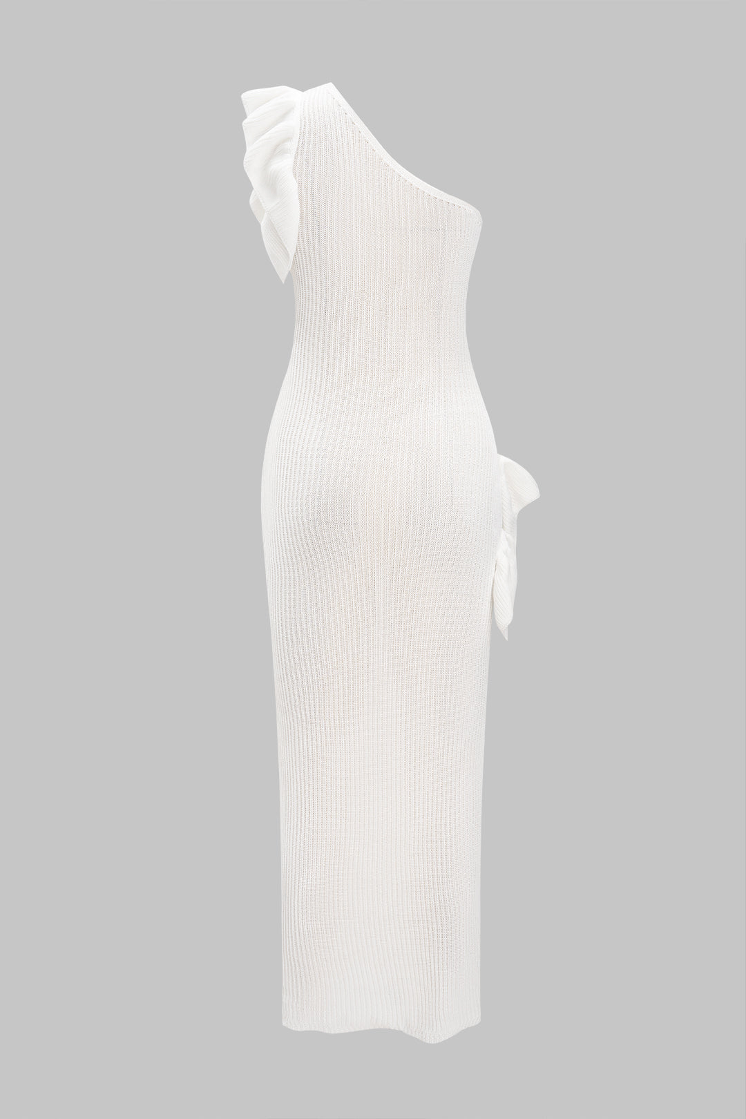 3D floral asymmetric sleeveless maxi dress