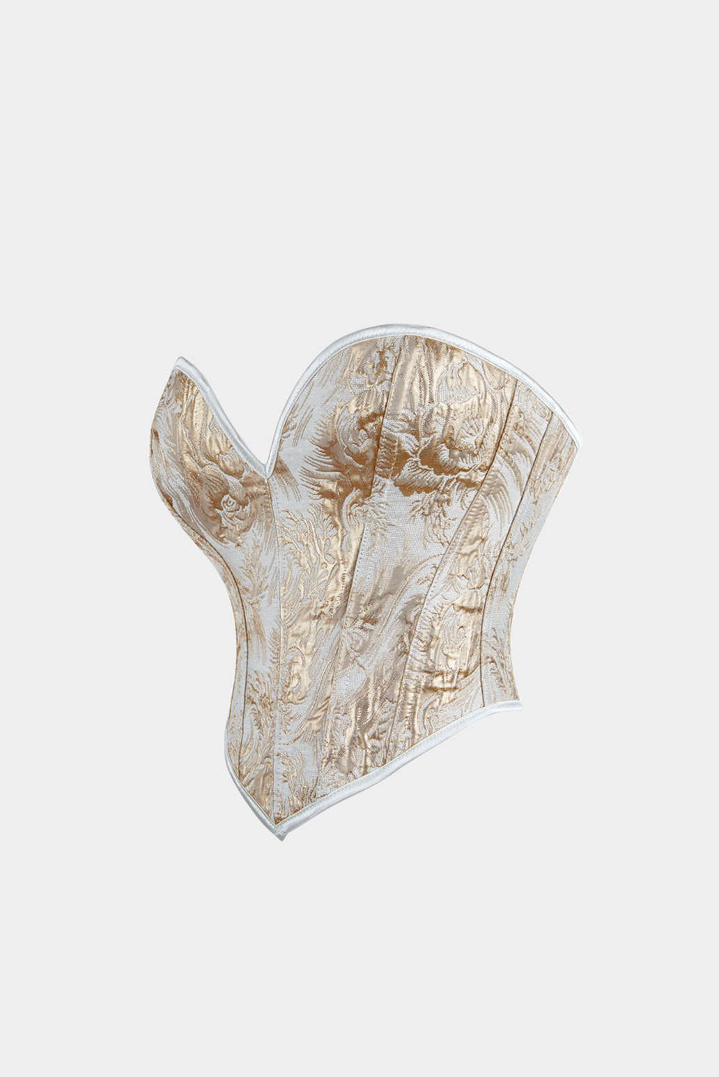 Abstract braided tie v-neck corset top