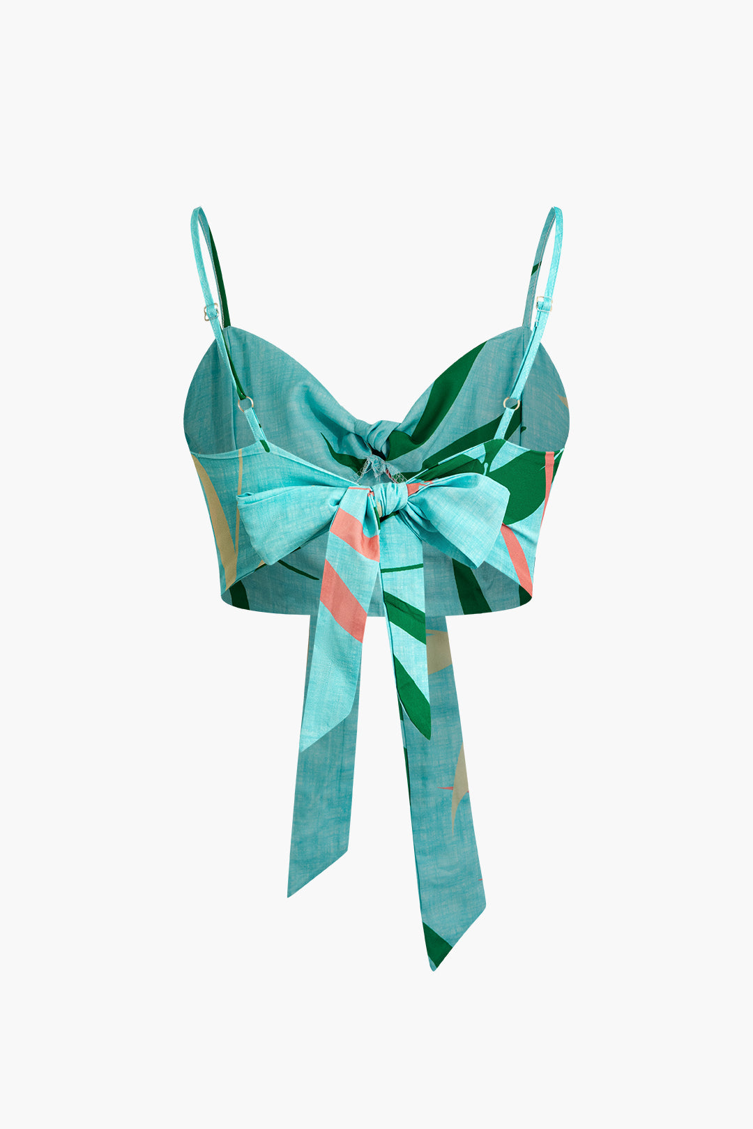 Bamboo leaf print cami top and pants set