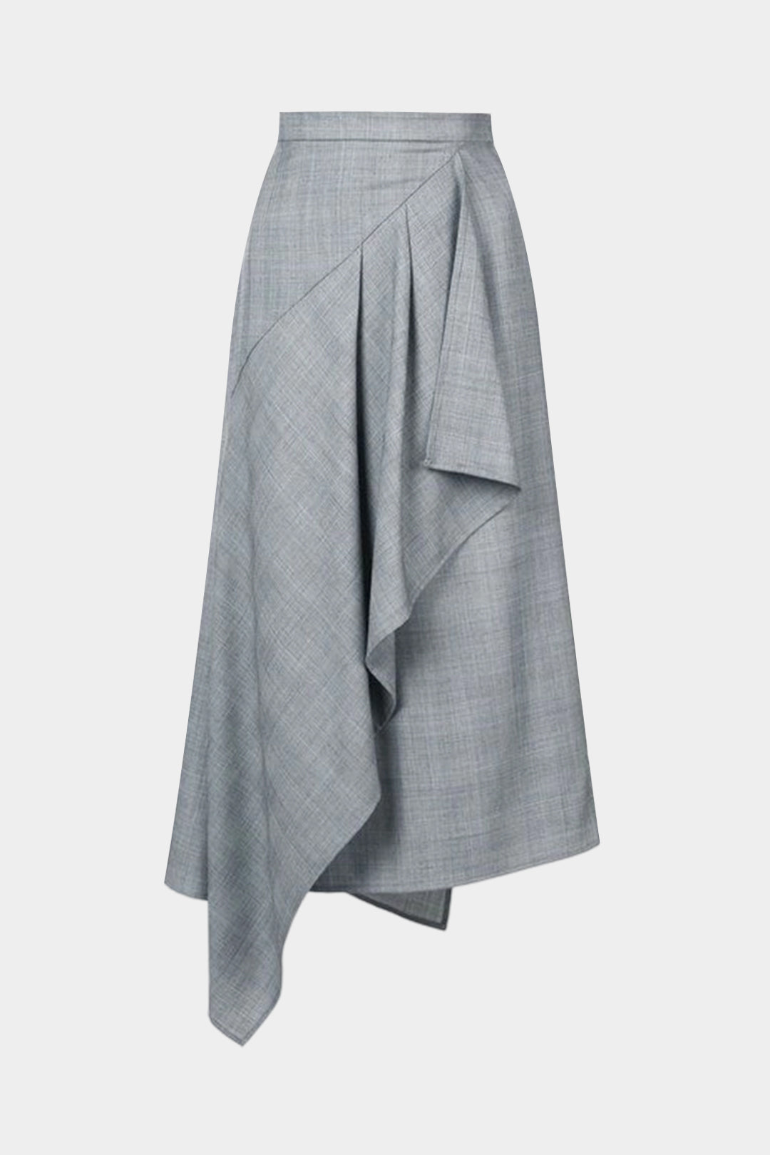 Asymmetrical Hem Draped Skirt