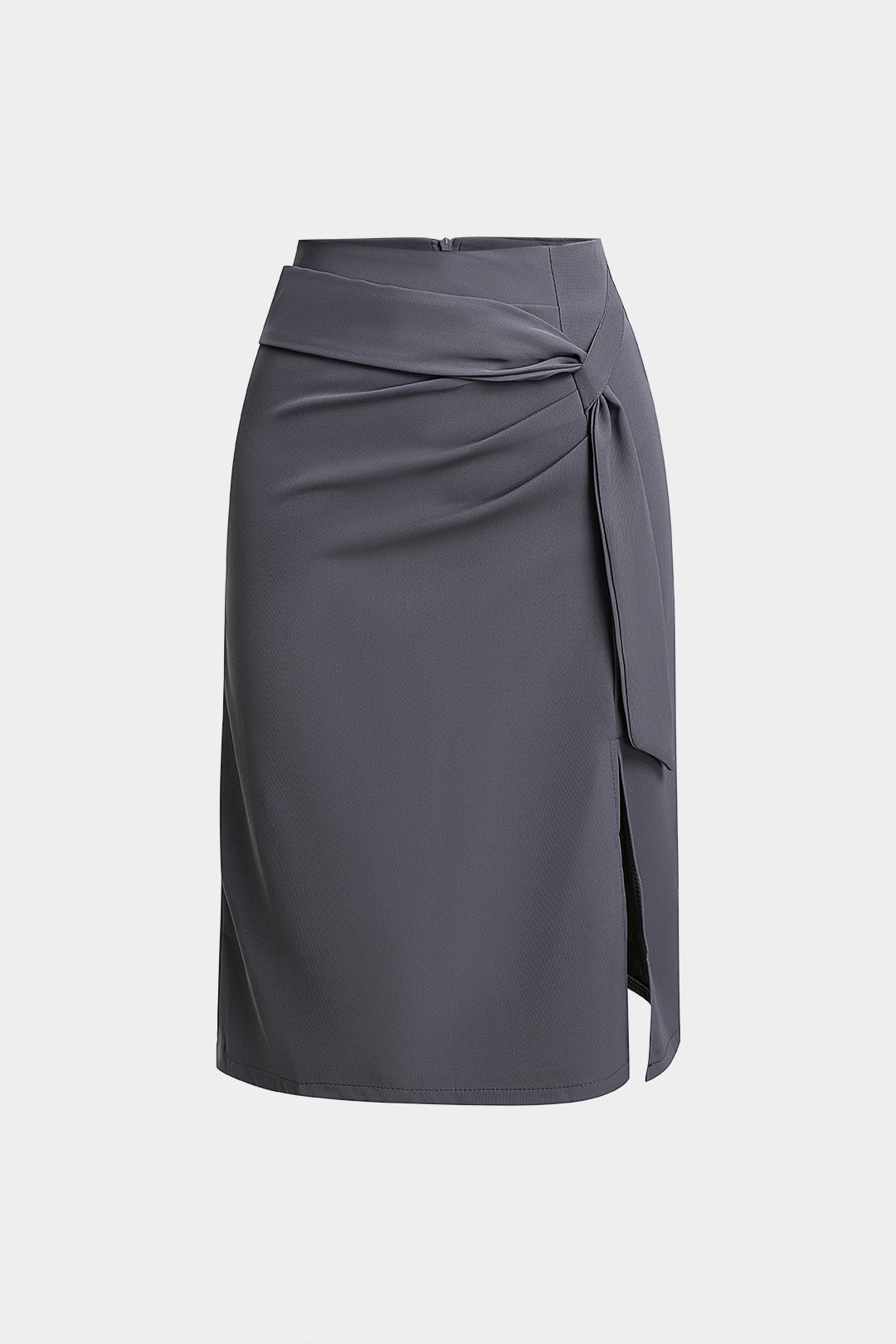 Asymmetrical Ruched Zipper Strappy Split Skirt
