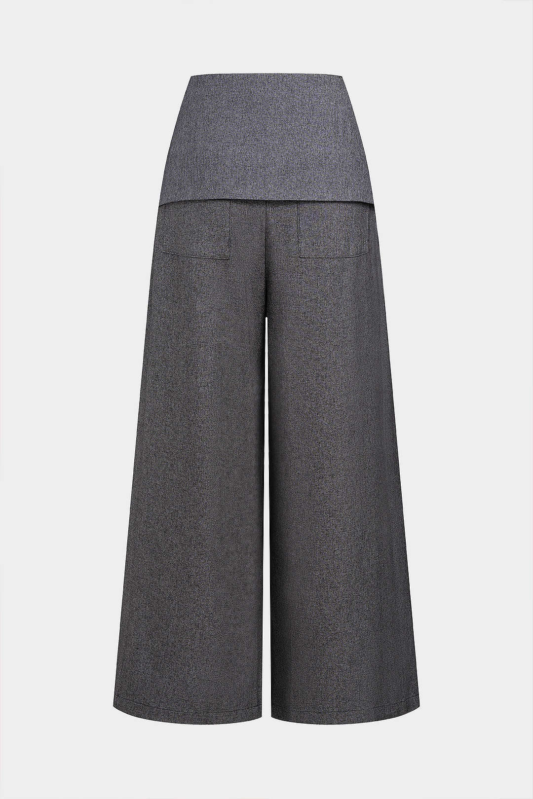 Asymmetrical High Waist Wide Leg Pants