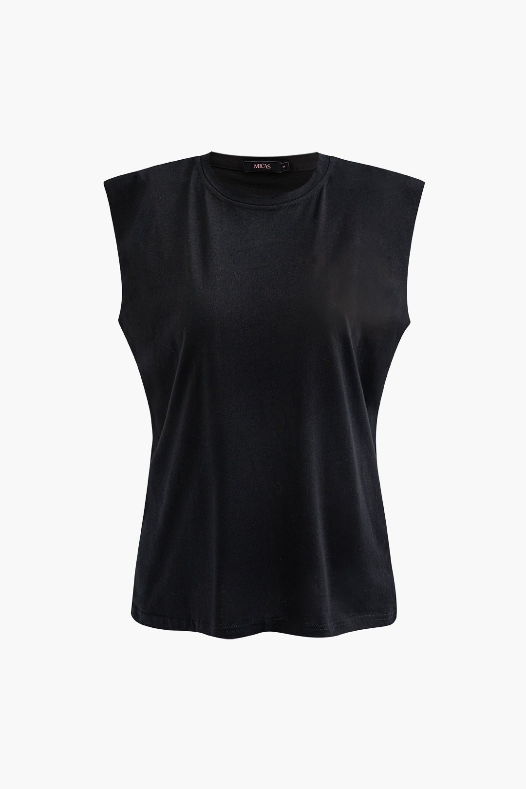Basic solid sleeveless T-shirt