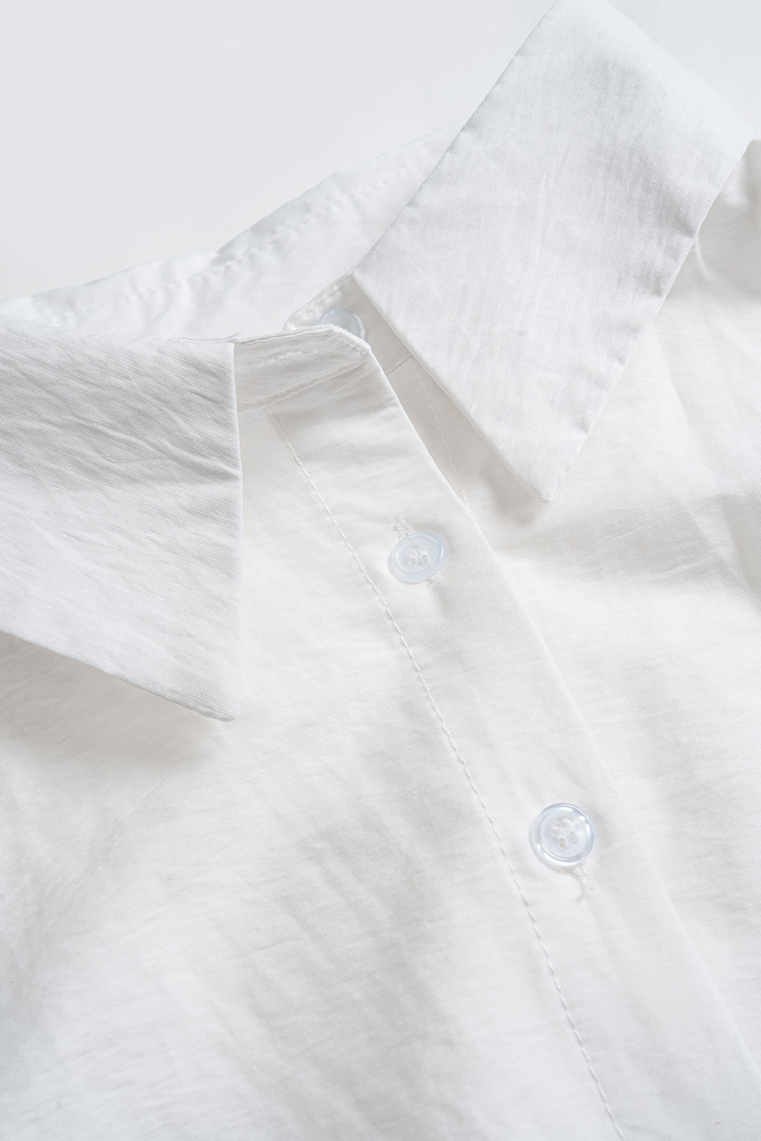 Asymmetrical Tie-Front Button Long-Sleeve Shirt