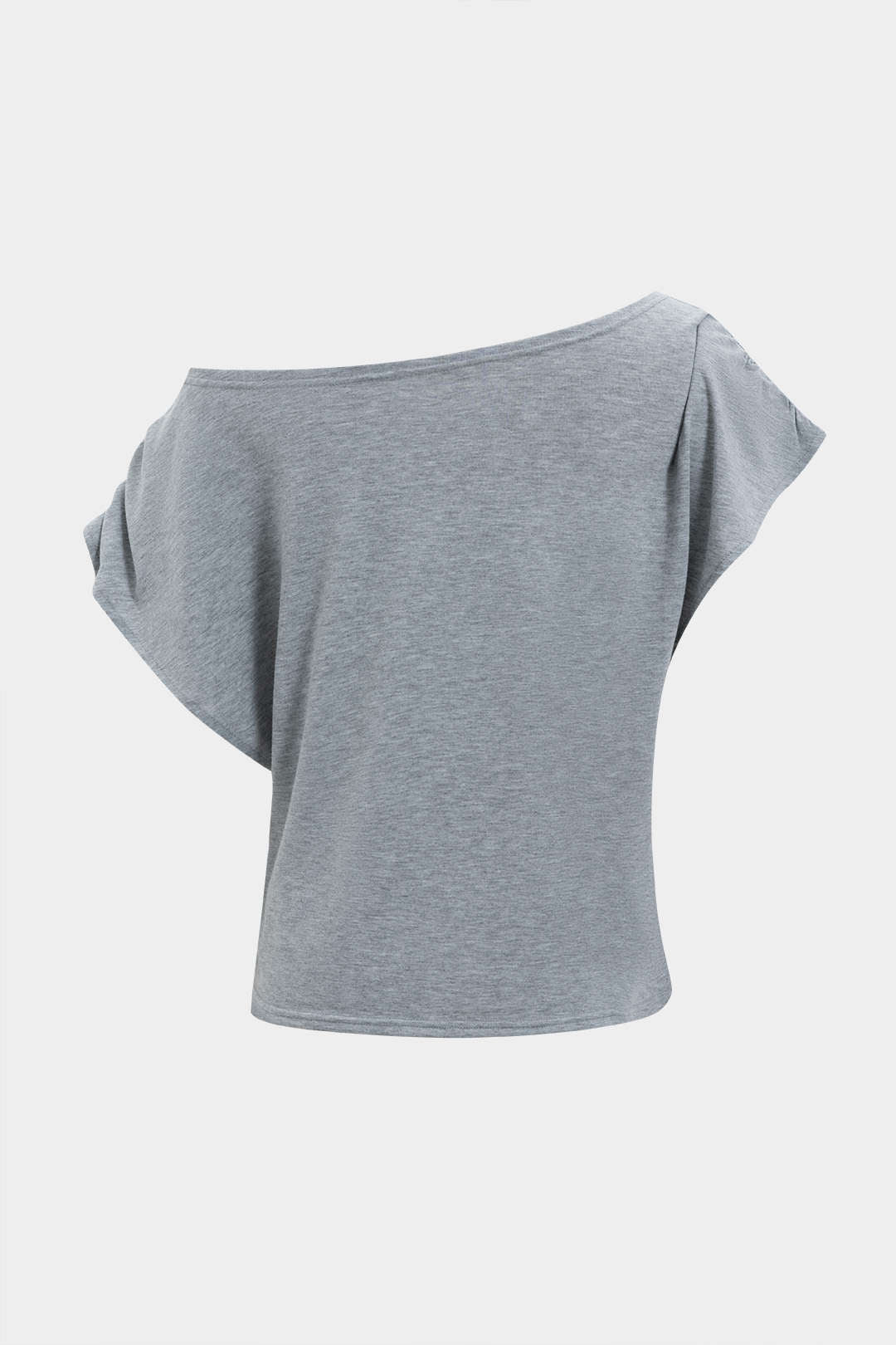 Asymmetric top and barrel trouser set