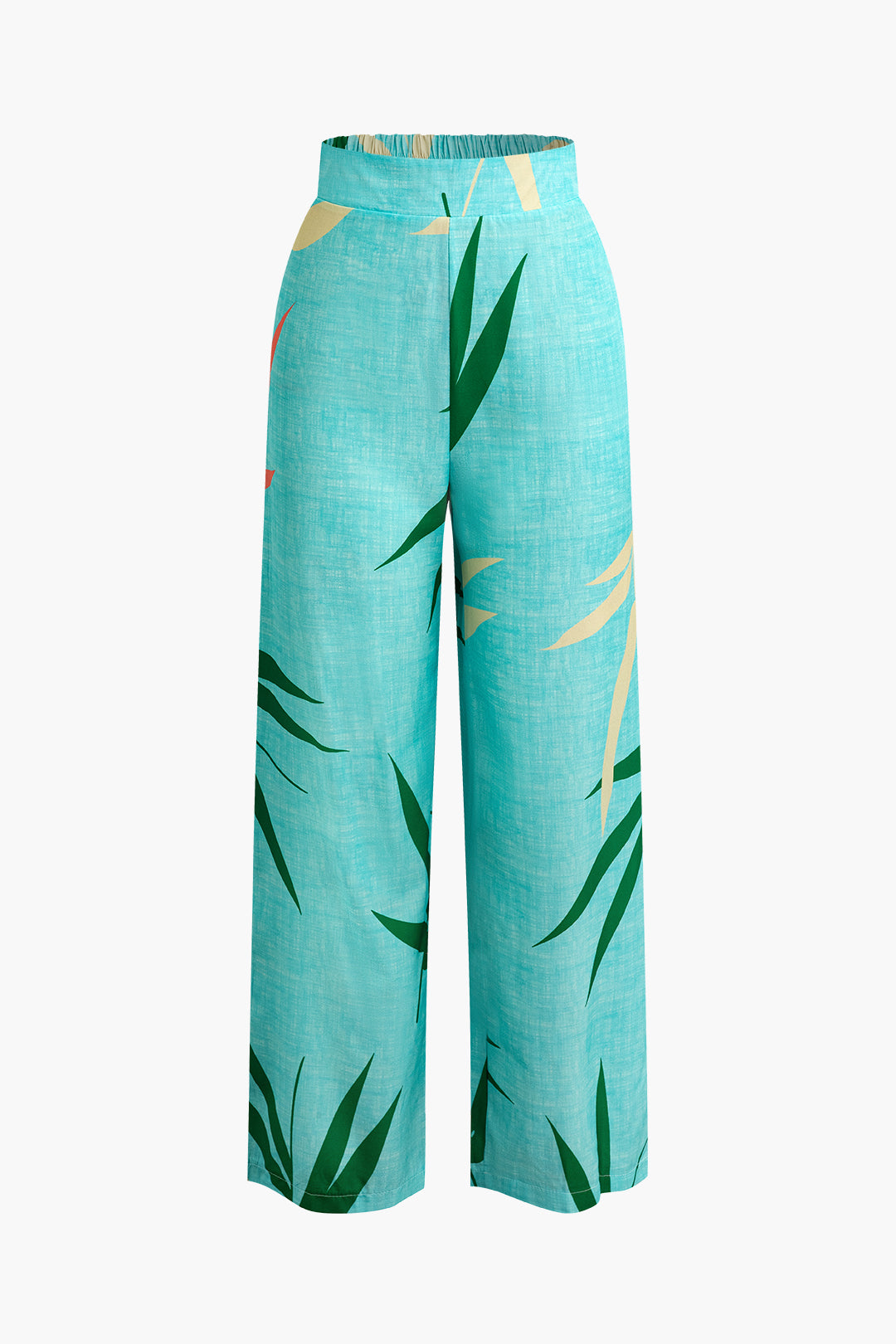 Bamboo leaf print cami top and pants set