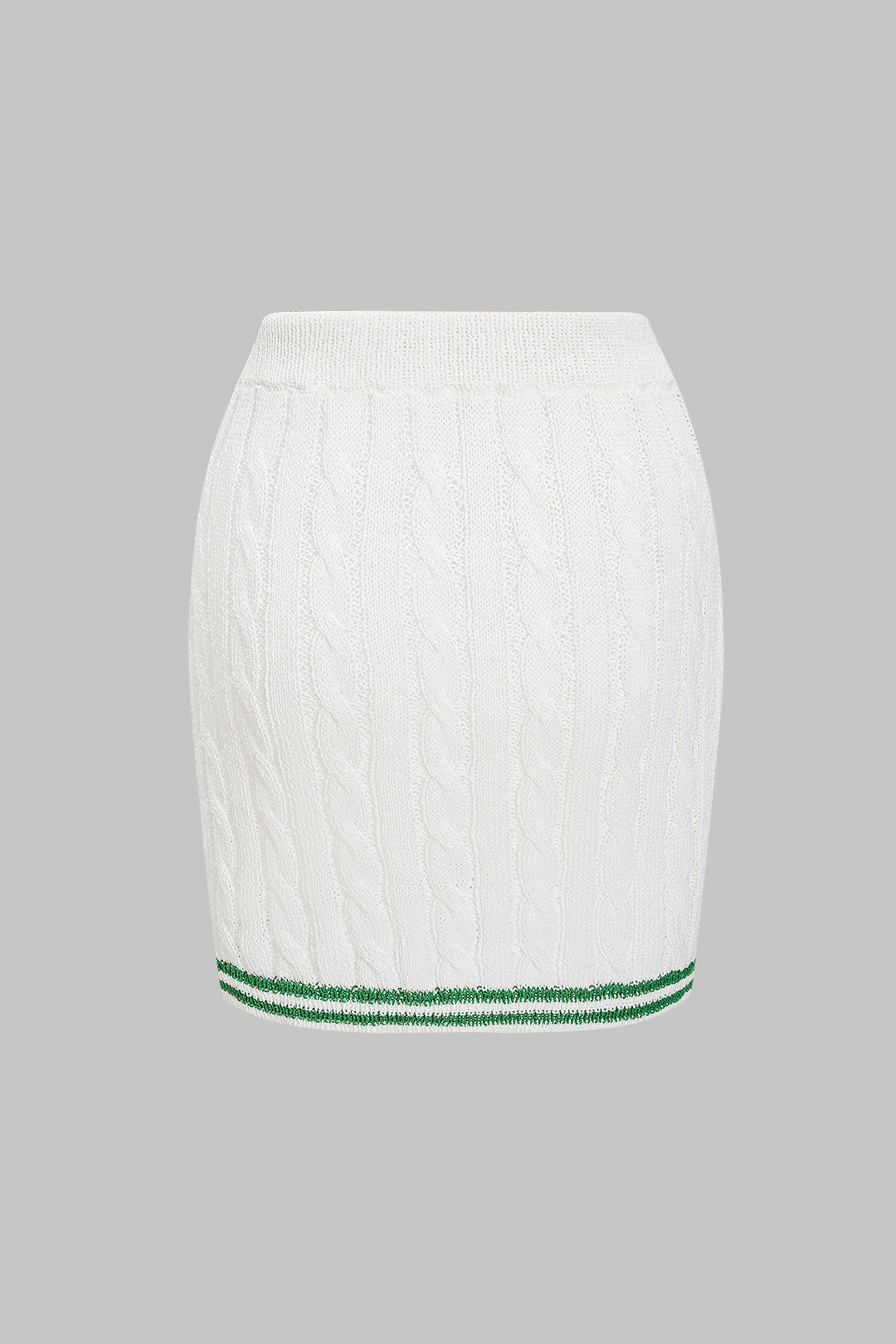 Basic contrast knitted skirt