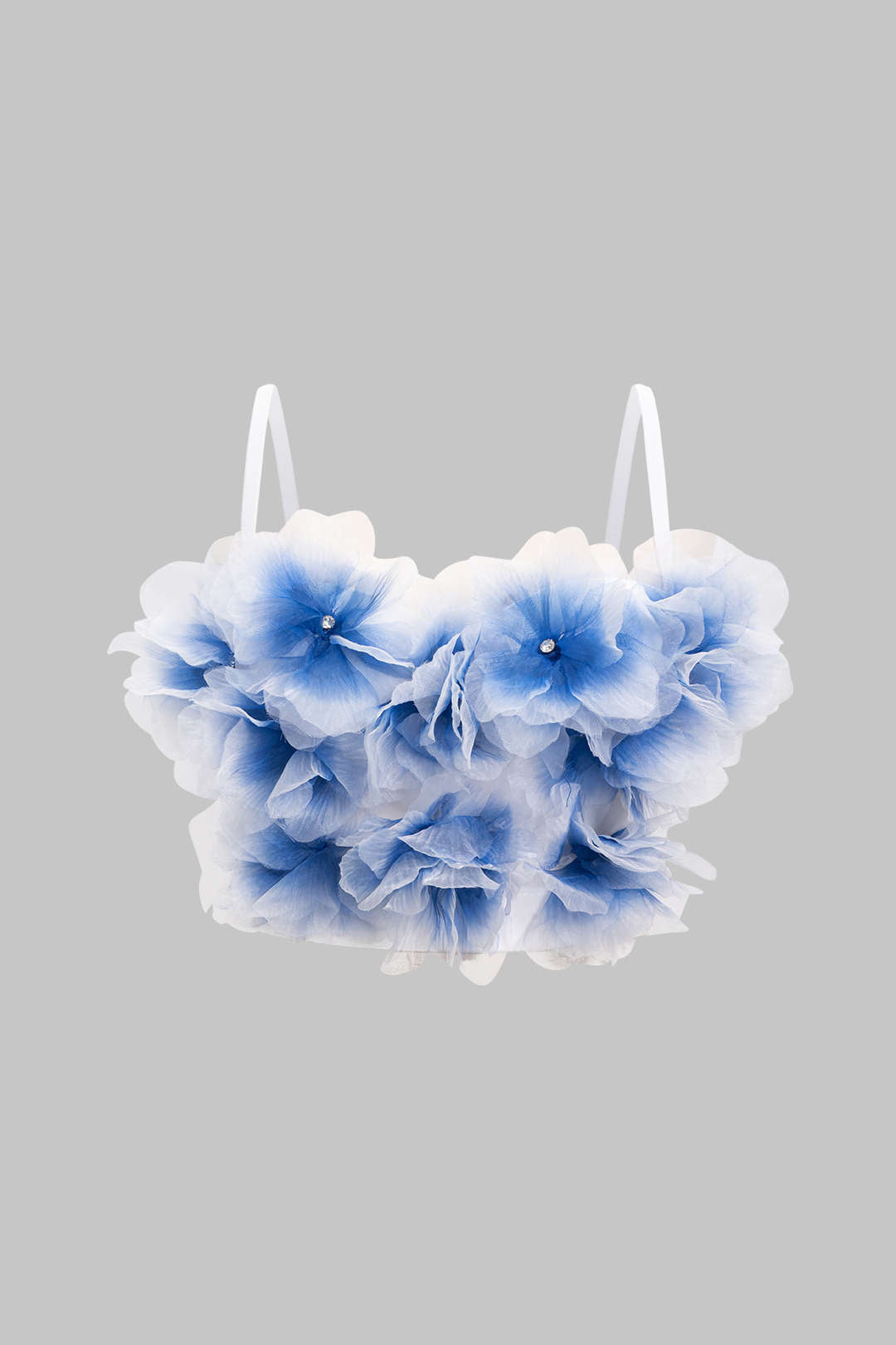 3D floral bustier slip cami top