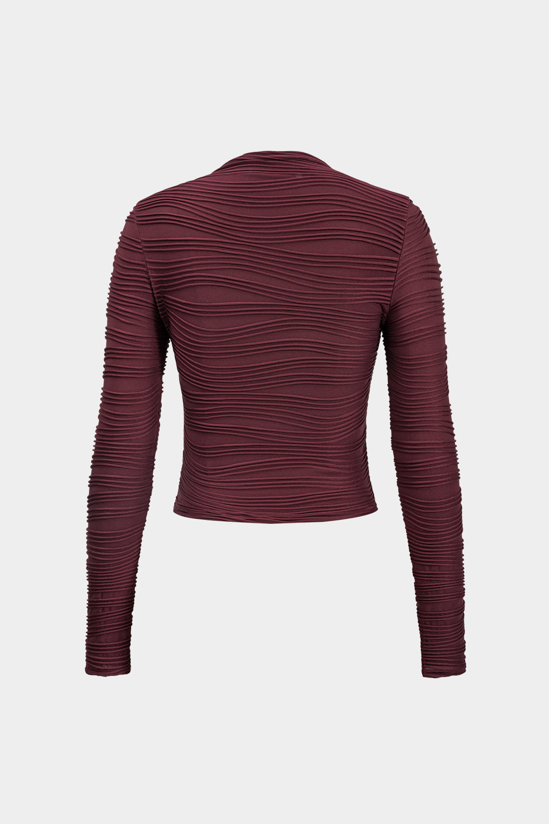 Basic textured long sleeve top