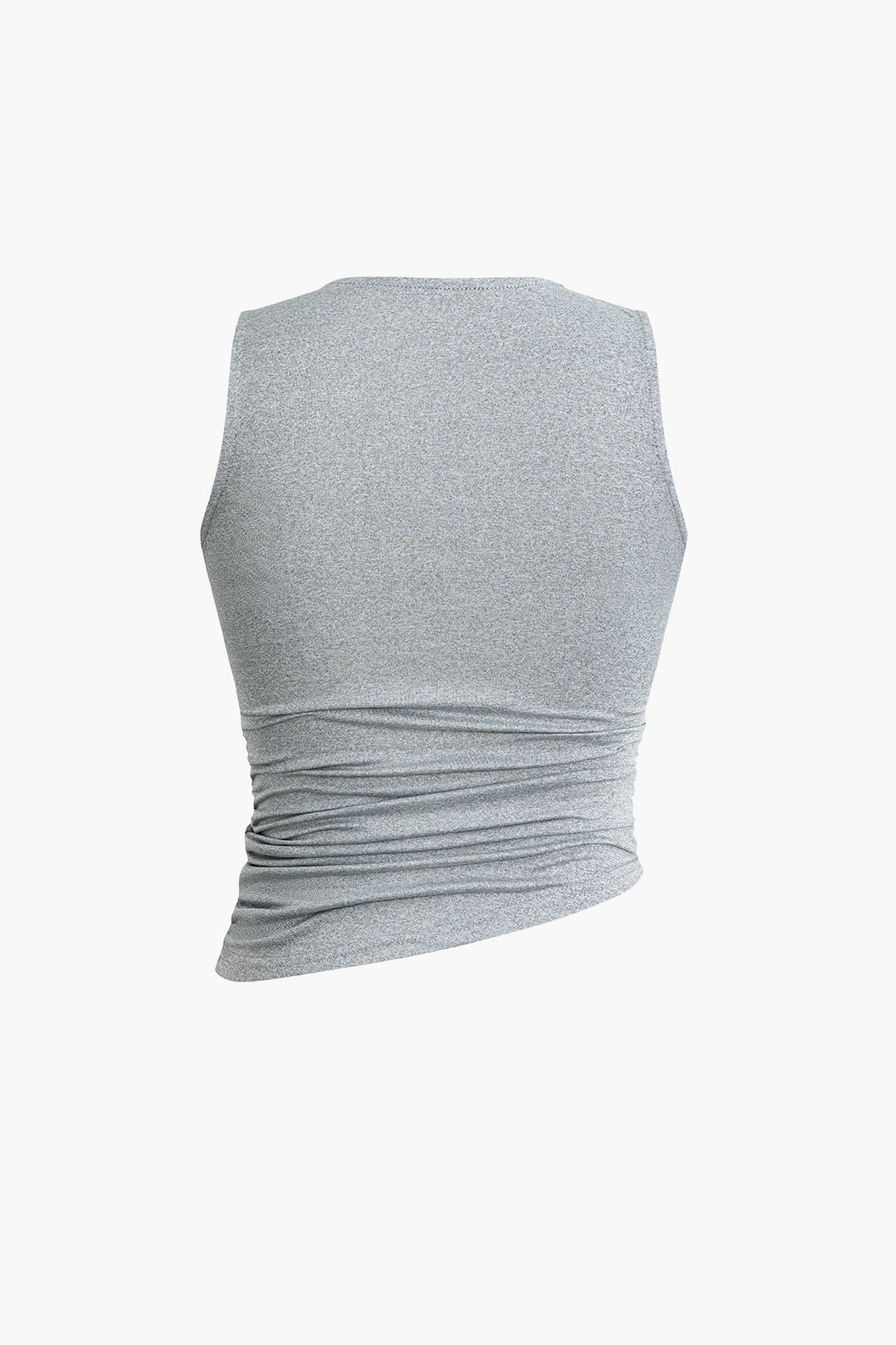 Basic ruffle sleeveless top and slit maxi skirt set