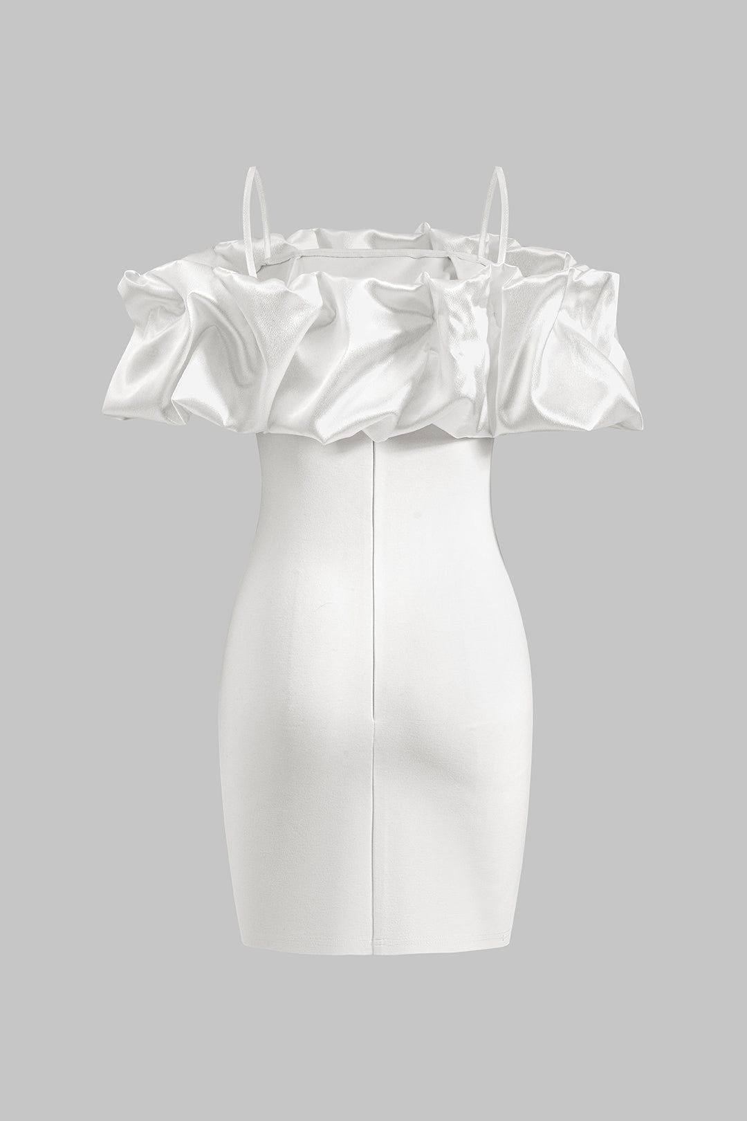 3D flower zipper mini dress