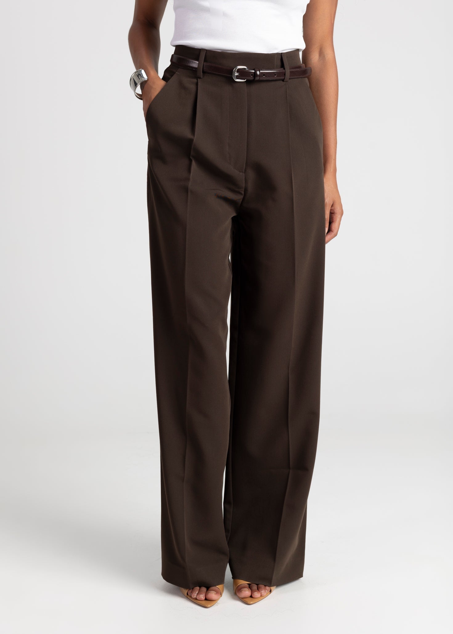 Jagger Tailored Trousers - Brown