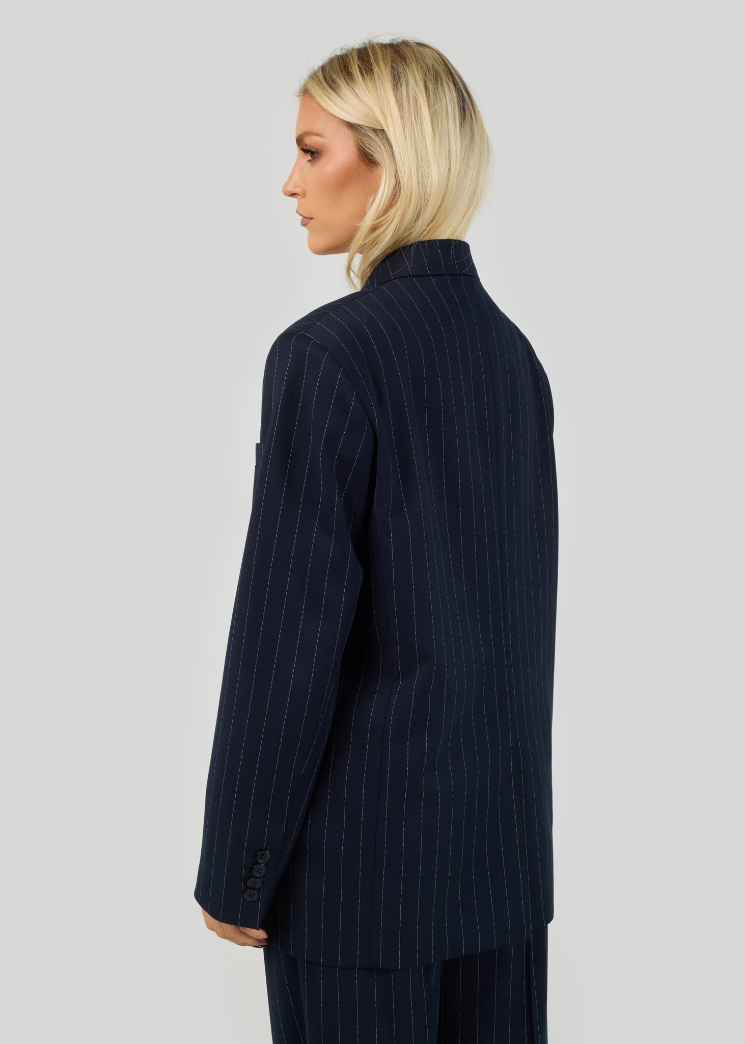 Jagger Pinstripe Double-Breasted Blazer