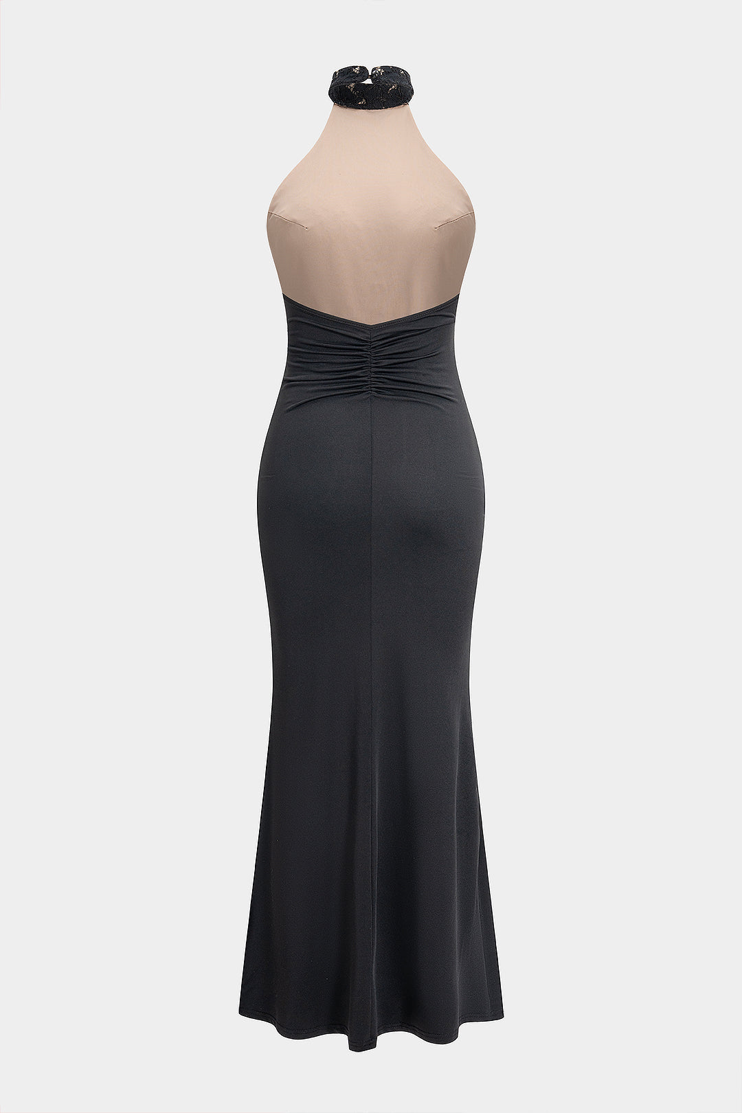 Backless patchwork sleeveless maxi dress 