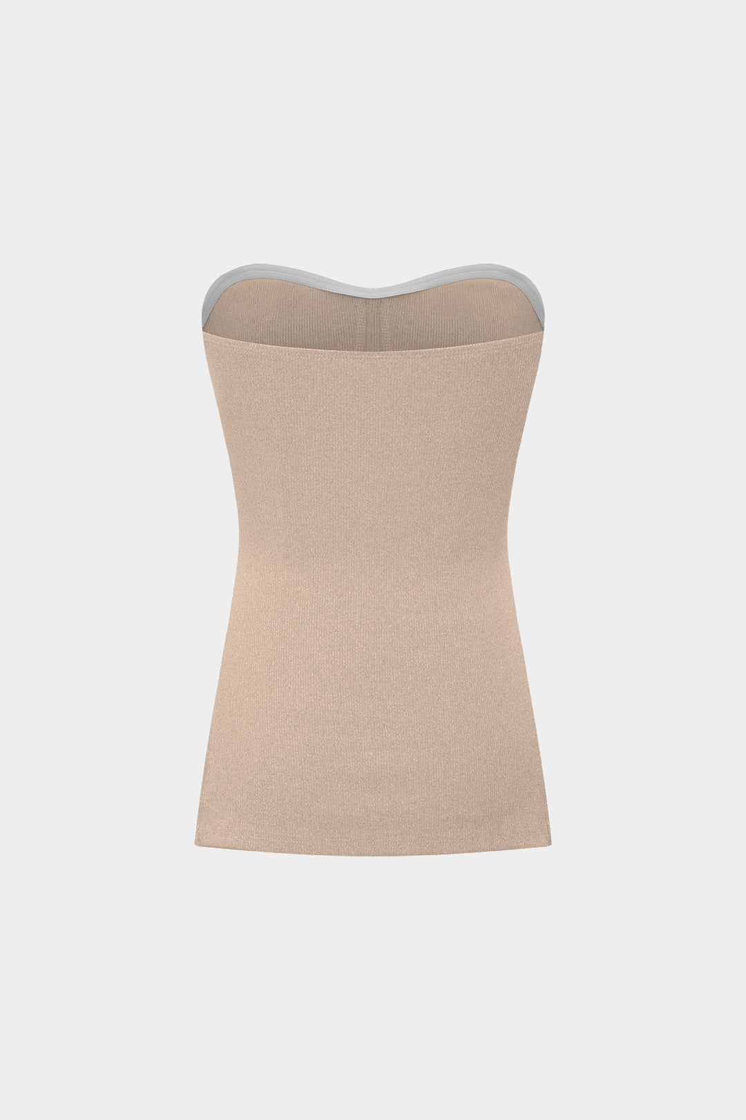 Basic Solid Breath Split Strapless Top and Shorts Set 