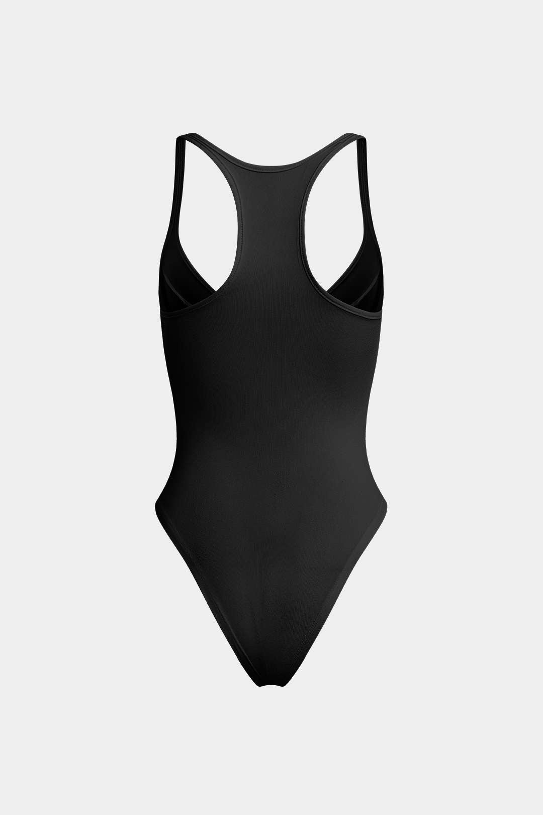 Basic Solid Deep-V Neck Bustier Bodysuit 