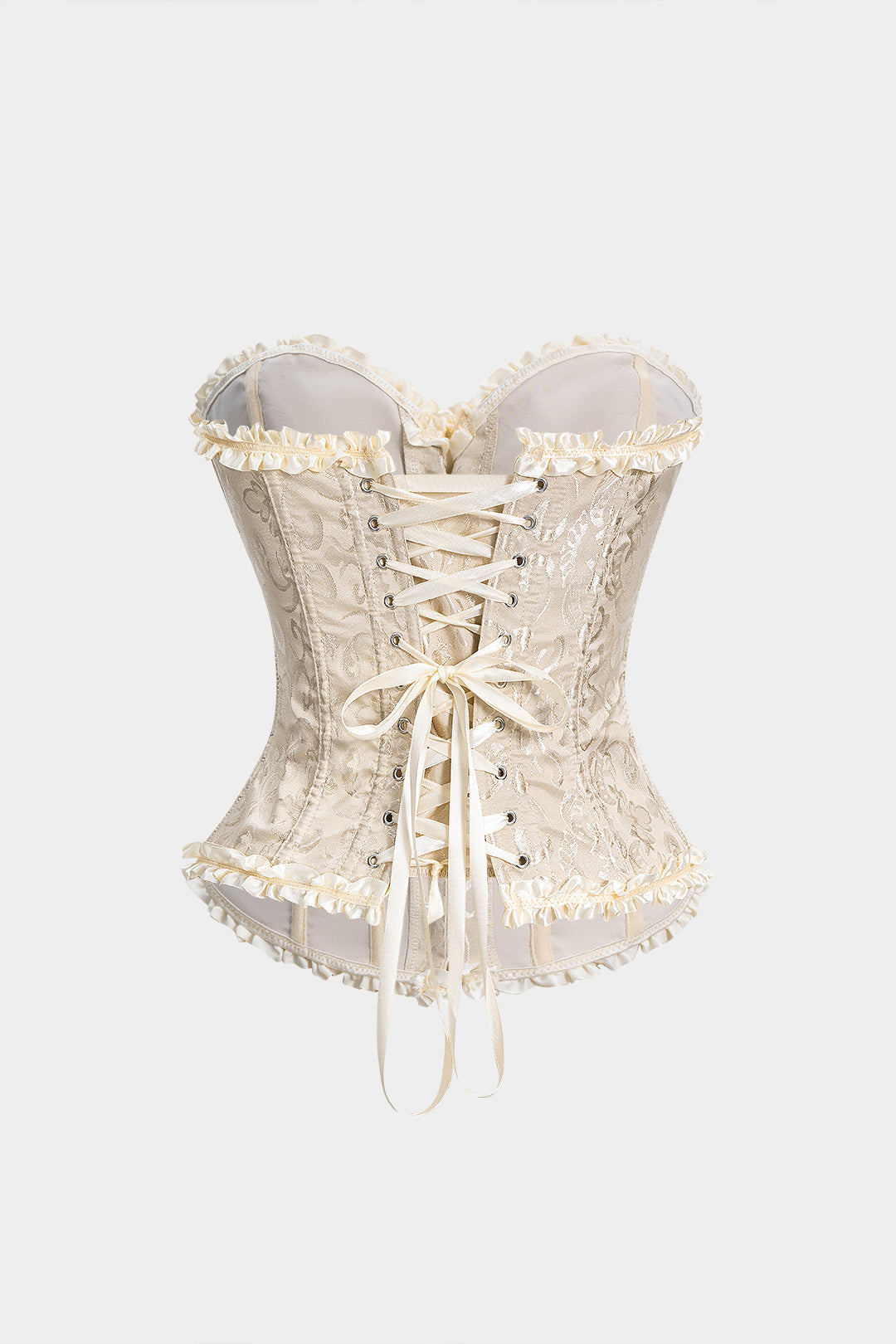 Artistic Print Corset Tie-Back Tube Top 