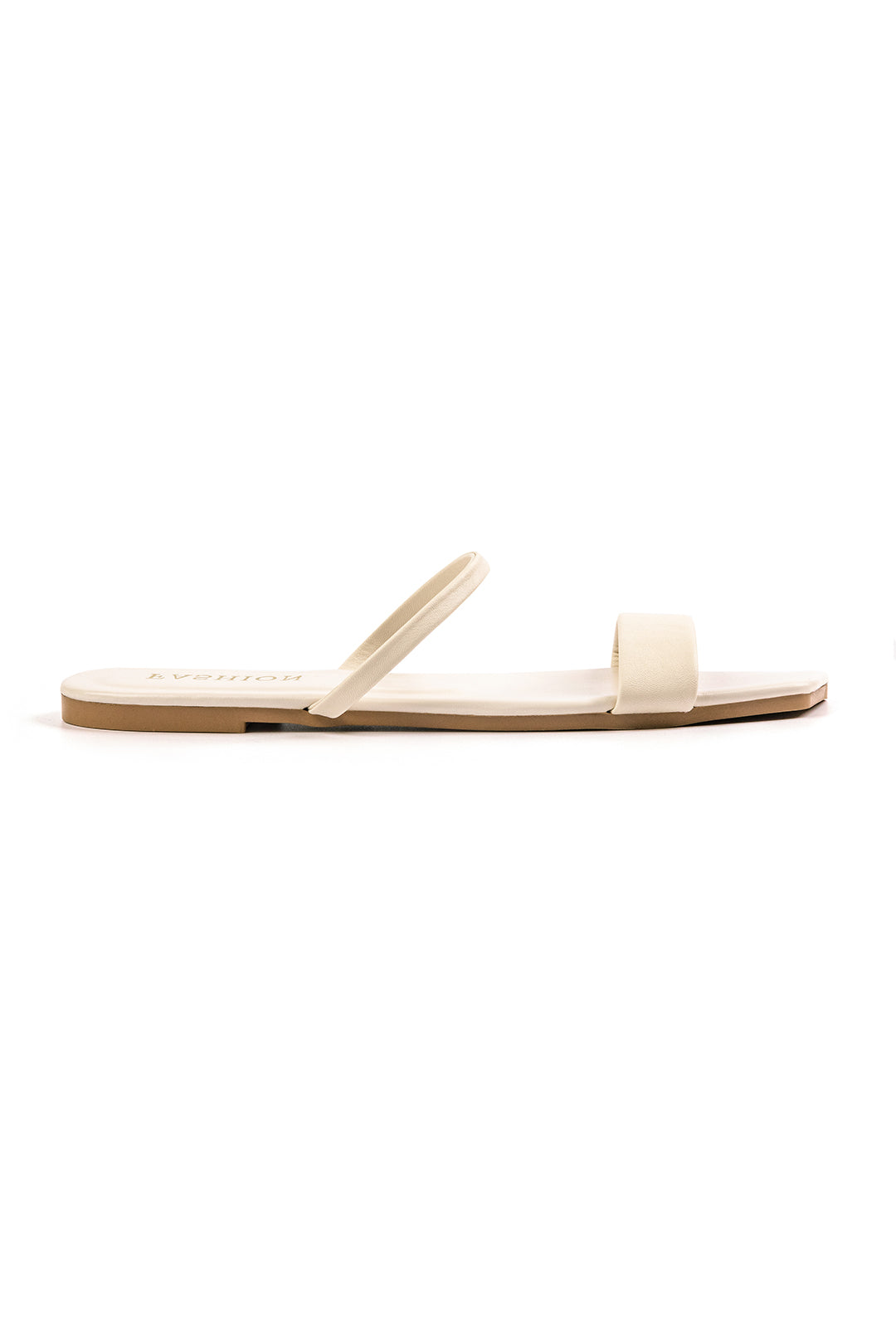 Basic Square Toe Flat Slide Sandals 