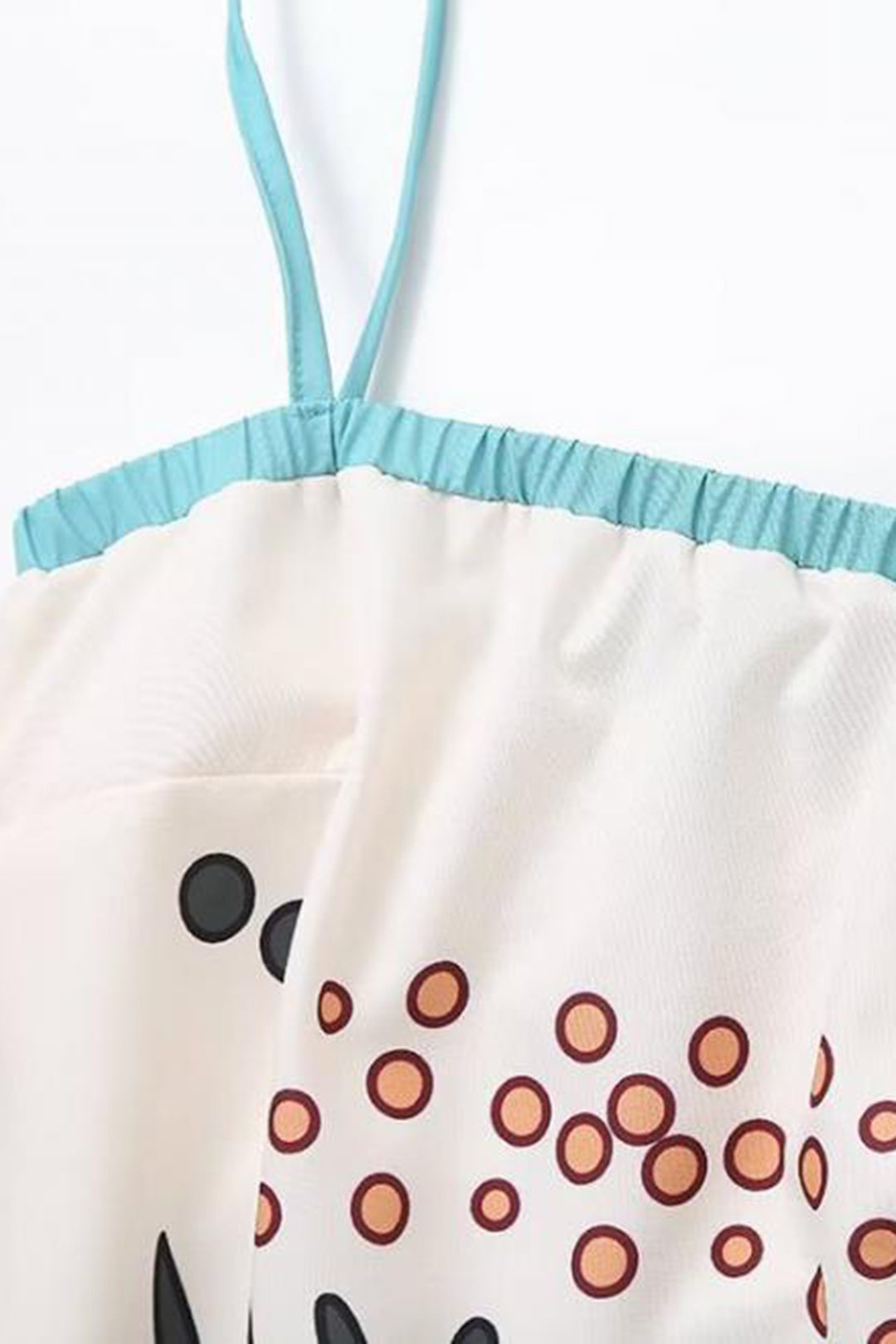 Artistic Print Slip Midi Dress 