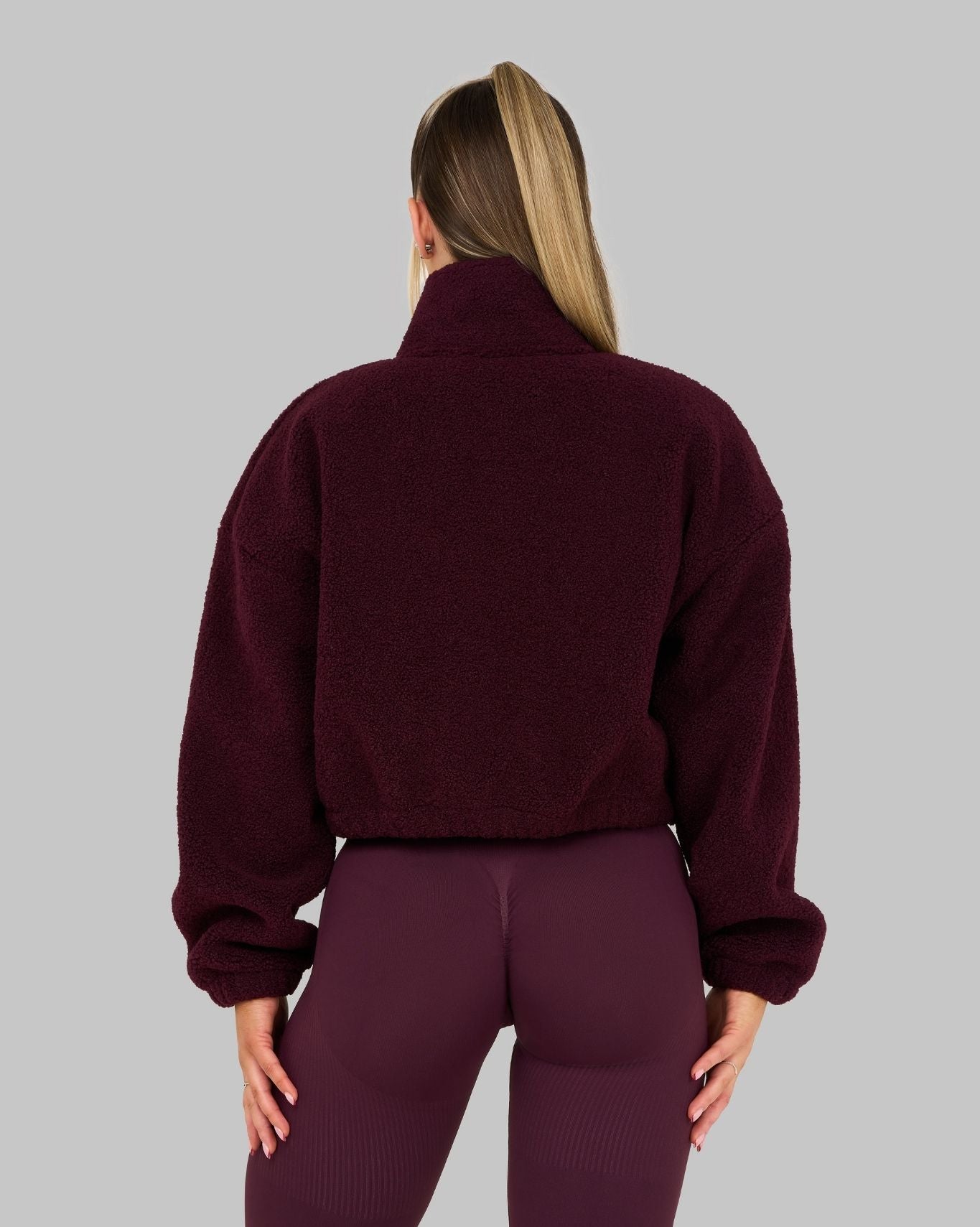 Essential Teddy Fleece Jacket | Winter Plum