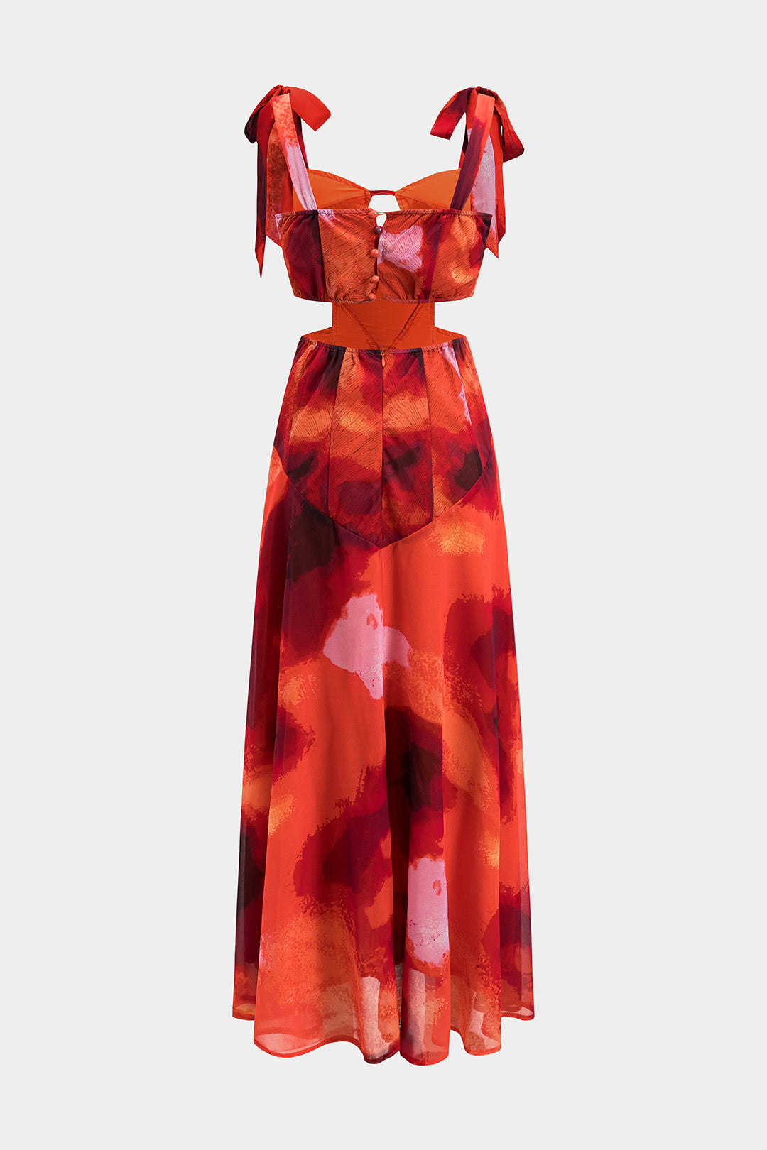 Summary Print Tank Sleeveless Midi Dress 