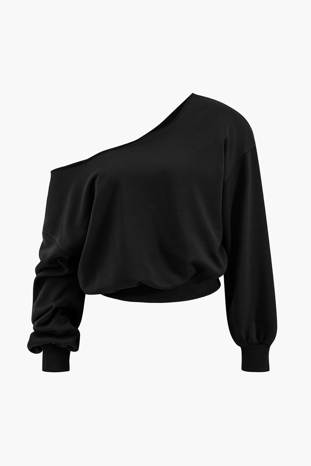 Asymmetric top and pants set